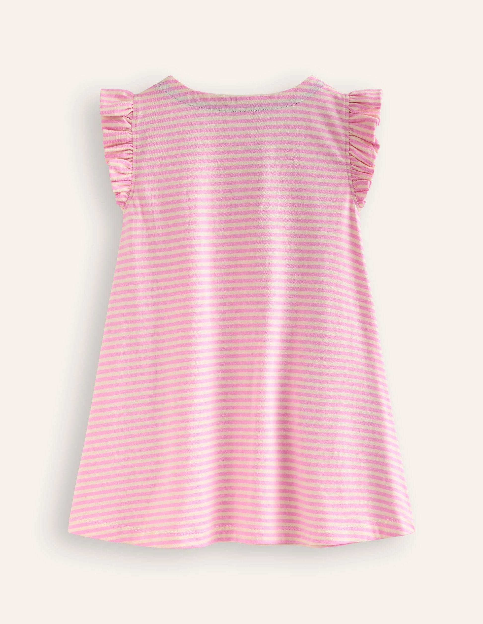 Heart Pocket Frill Tunic-Bubblegum Pink/Ivory Hearts-2