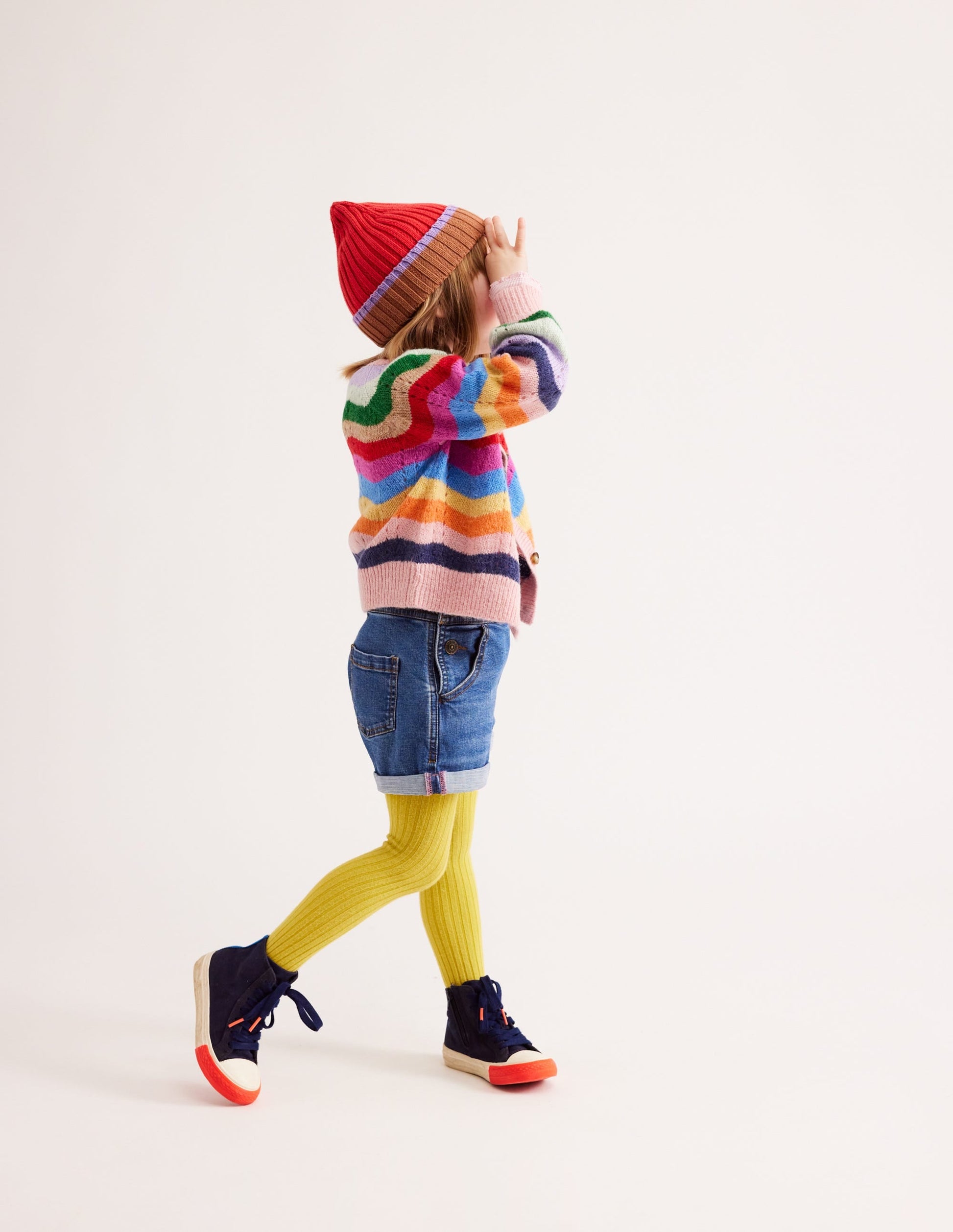 Colour Block Beanie-Jam Red-3