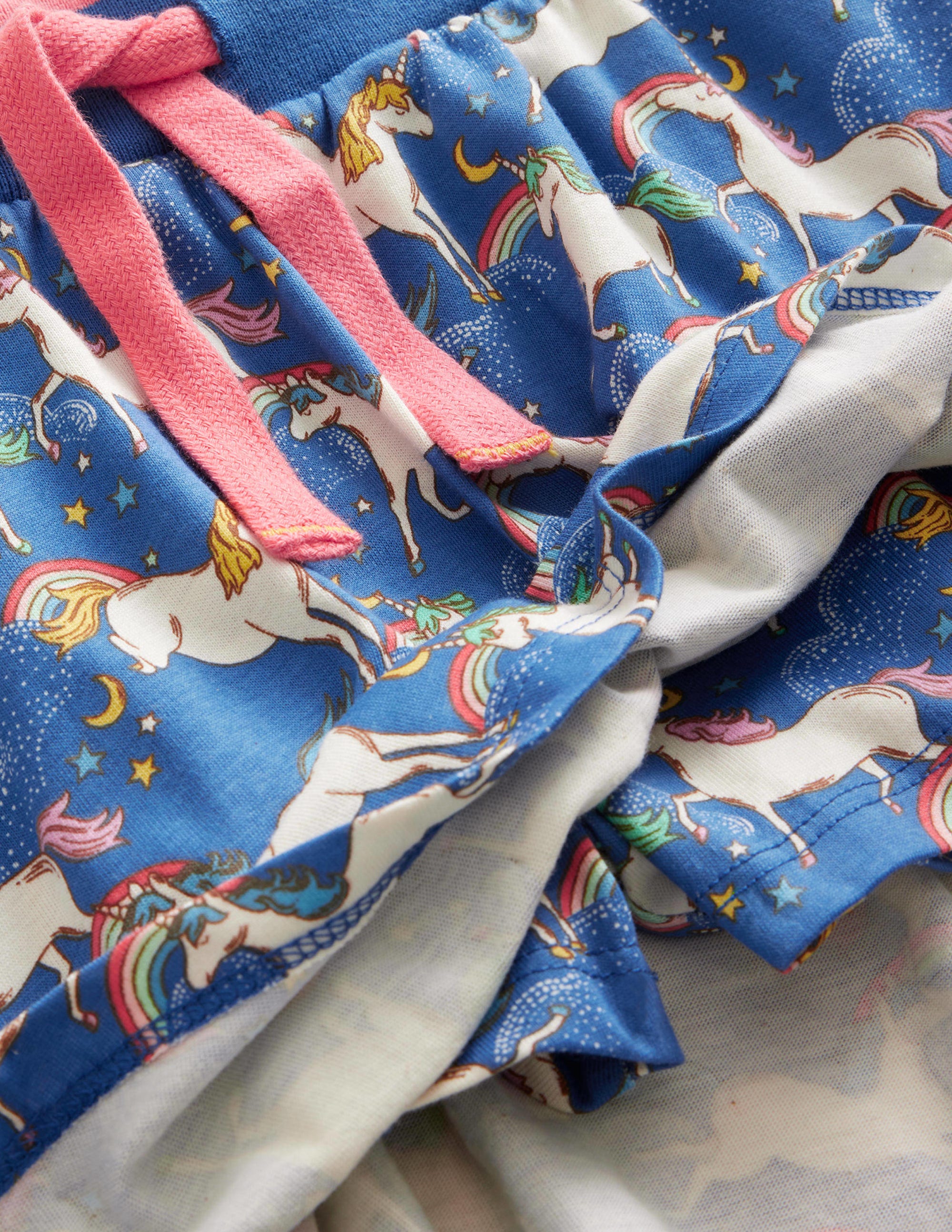 Printed Jersey Skort-Delft Blue Unicorn - Image 3