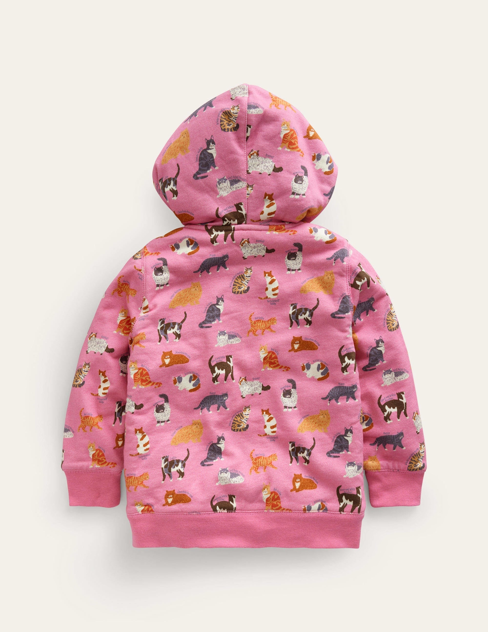 Shaggy-lined Hoodie-Formica Pink Cats - Image 2