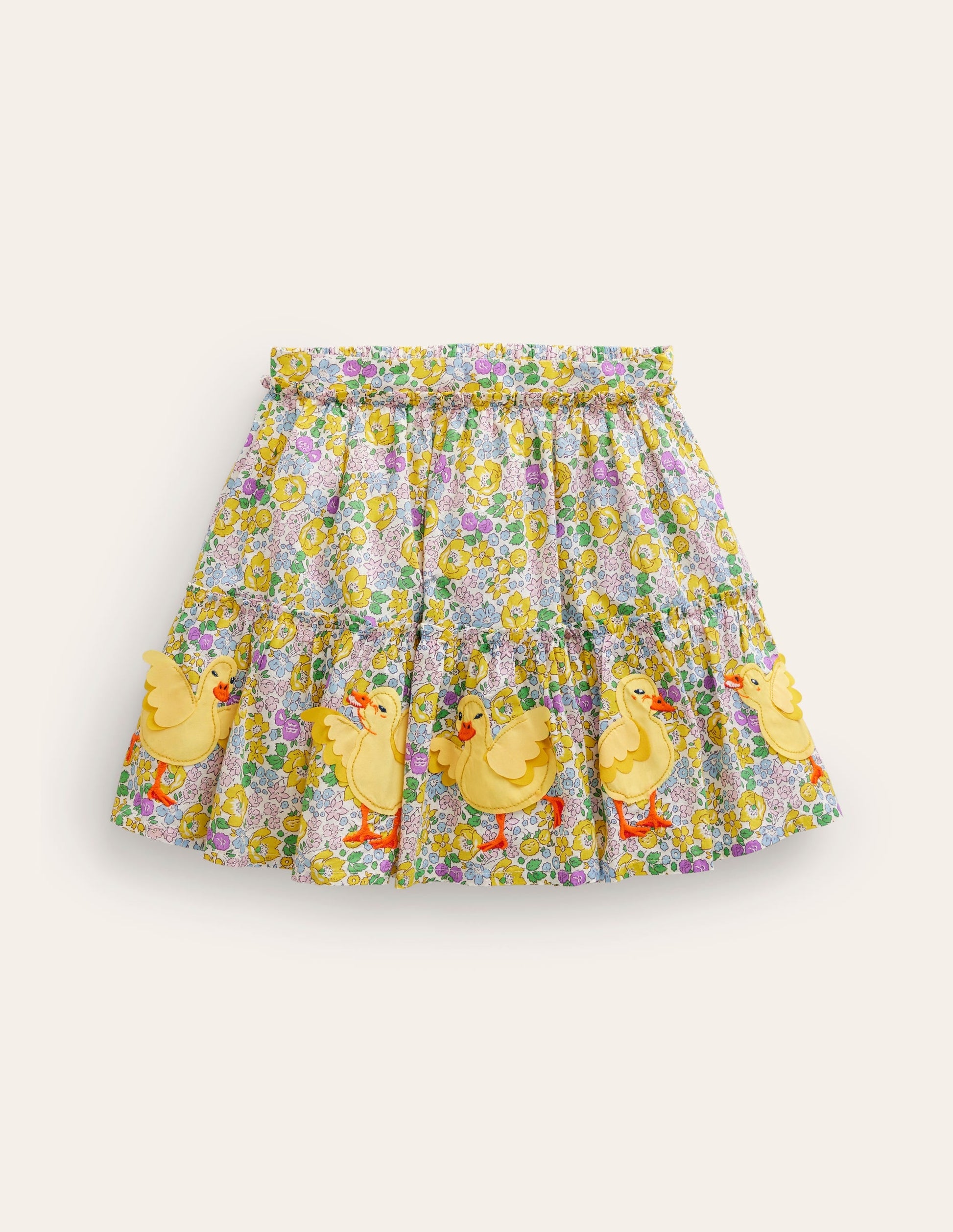 Appliqué Skirt-Yellow Spring Bloom Chicks-1
