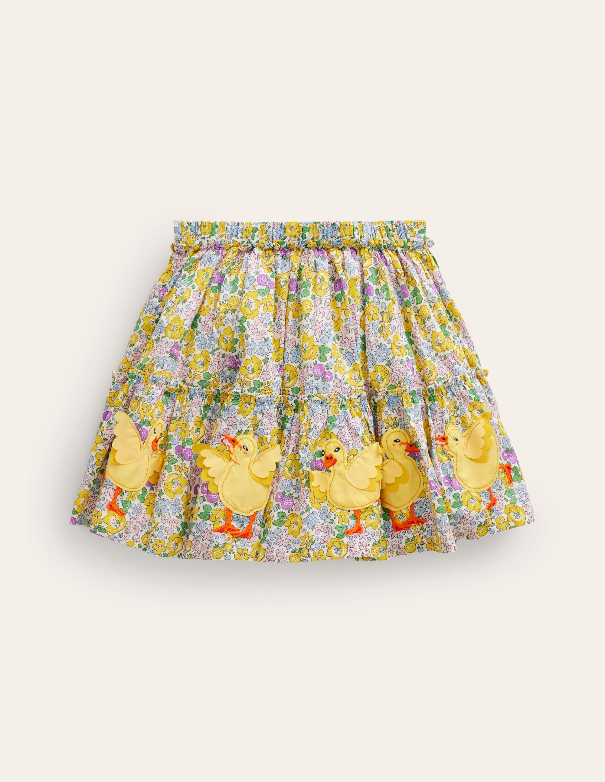 Appliqué Skirt-Yellow Spring Bloom Chicks - Image 2
