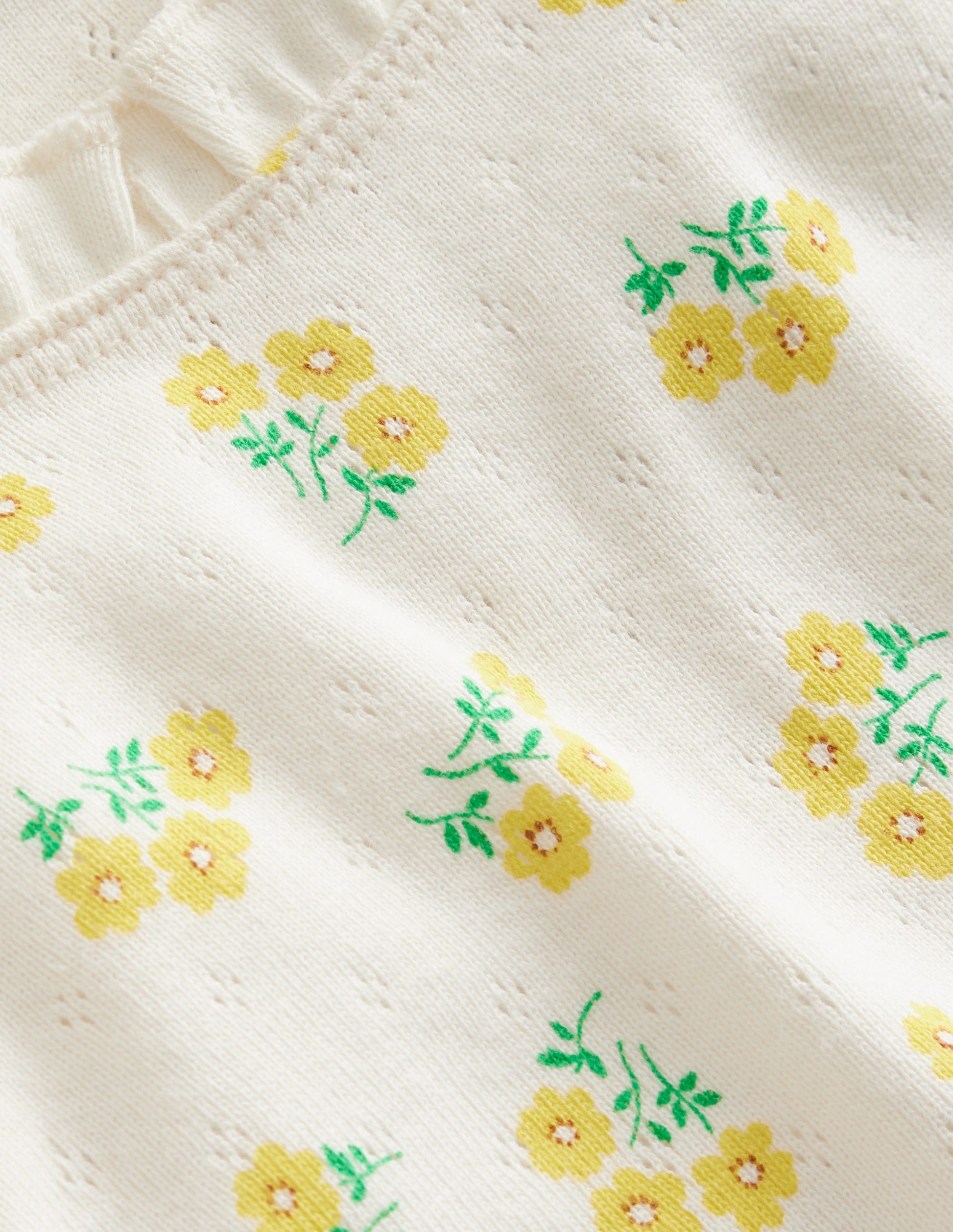 Pointelle Vest Top-Vanilla Pod Ditsy Floral-3