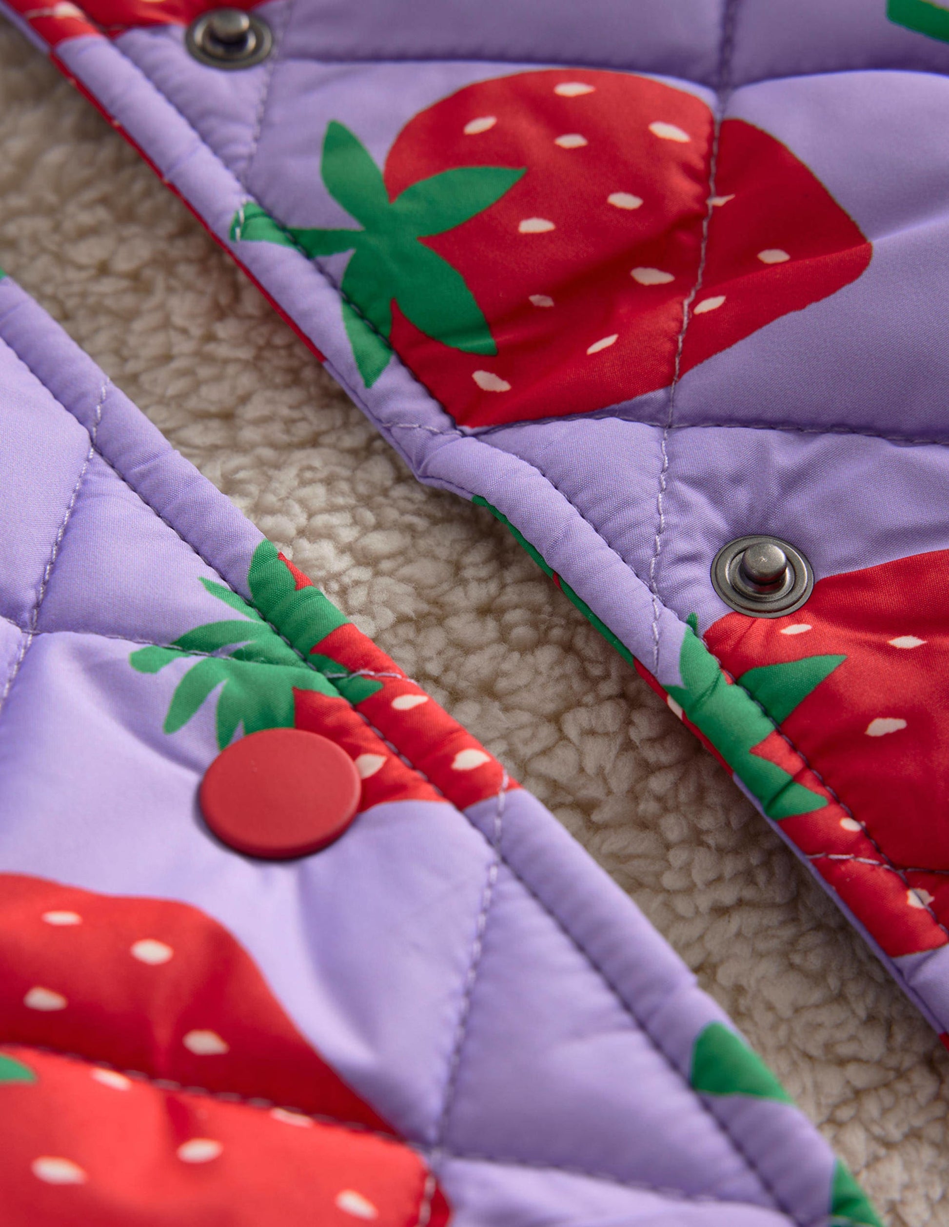 Fun Quilted Bomber Jacket-Parma Violet Strawberries-3
