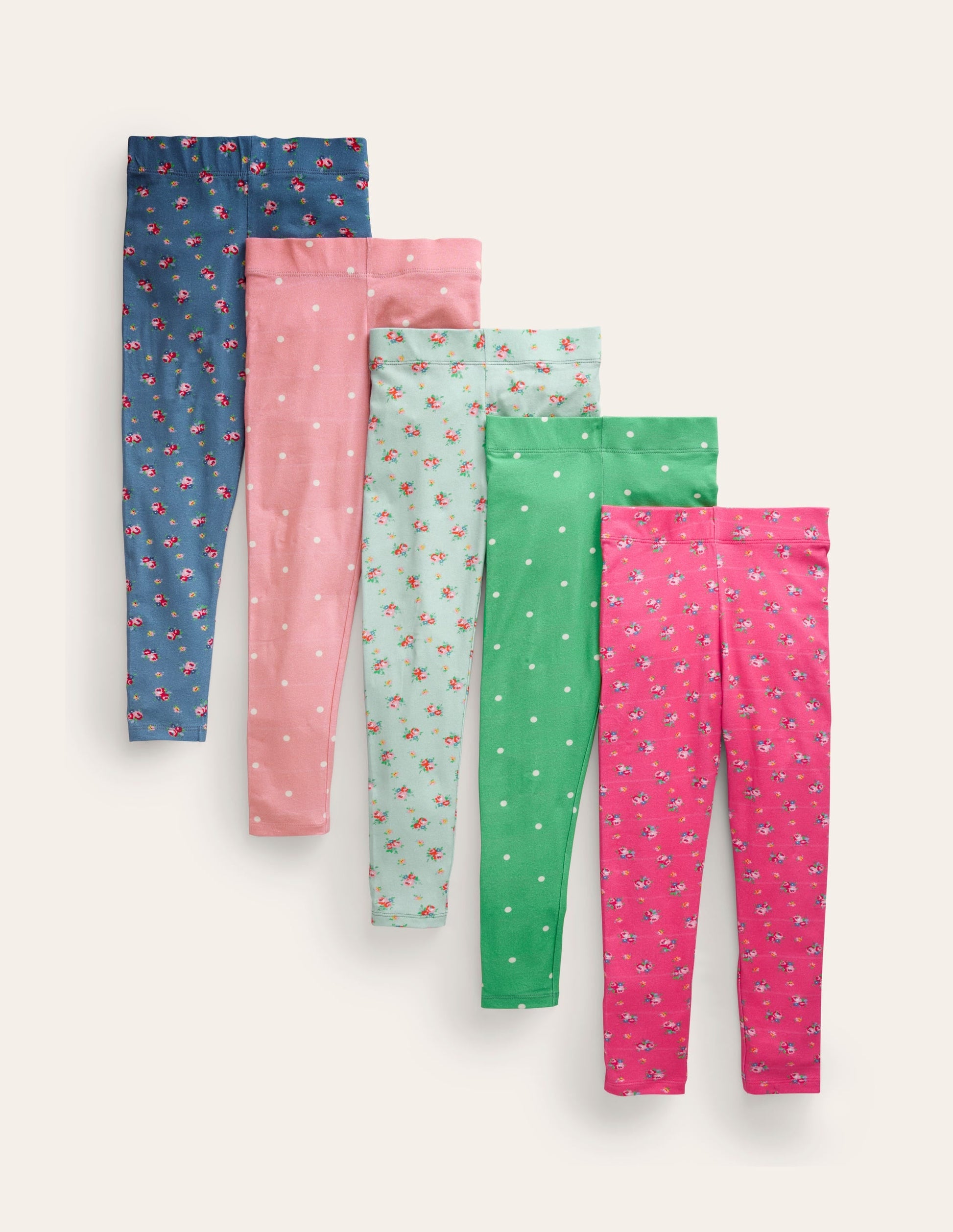 5-Pack Leggings-Multi Flowers-1