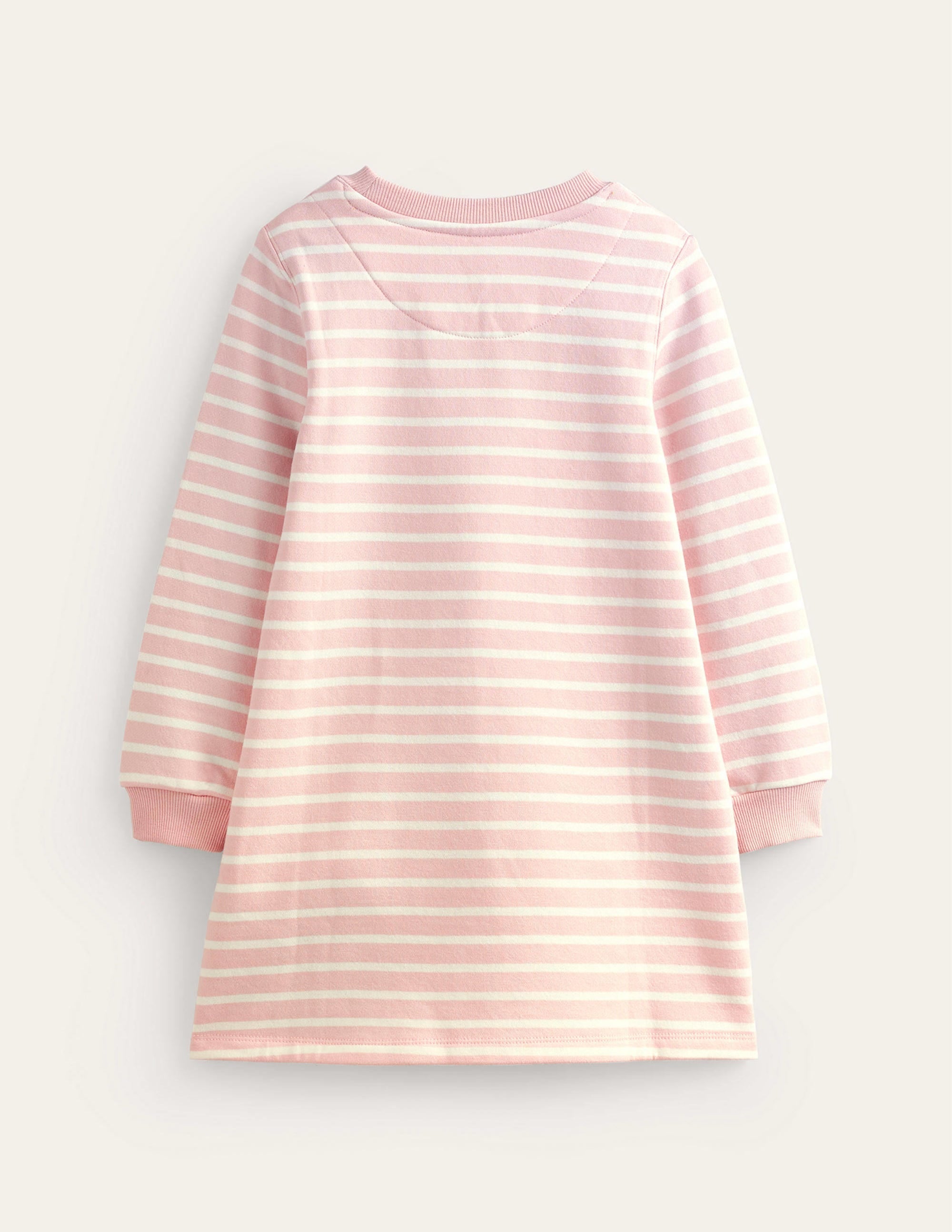 Cosy Appliqué Sweatshirt Dress-Ballet Pink/Ivory Dogs - Image 2