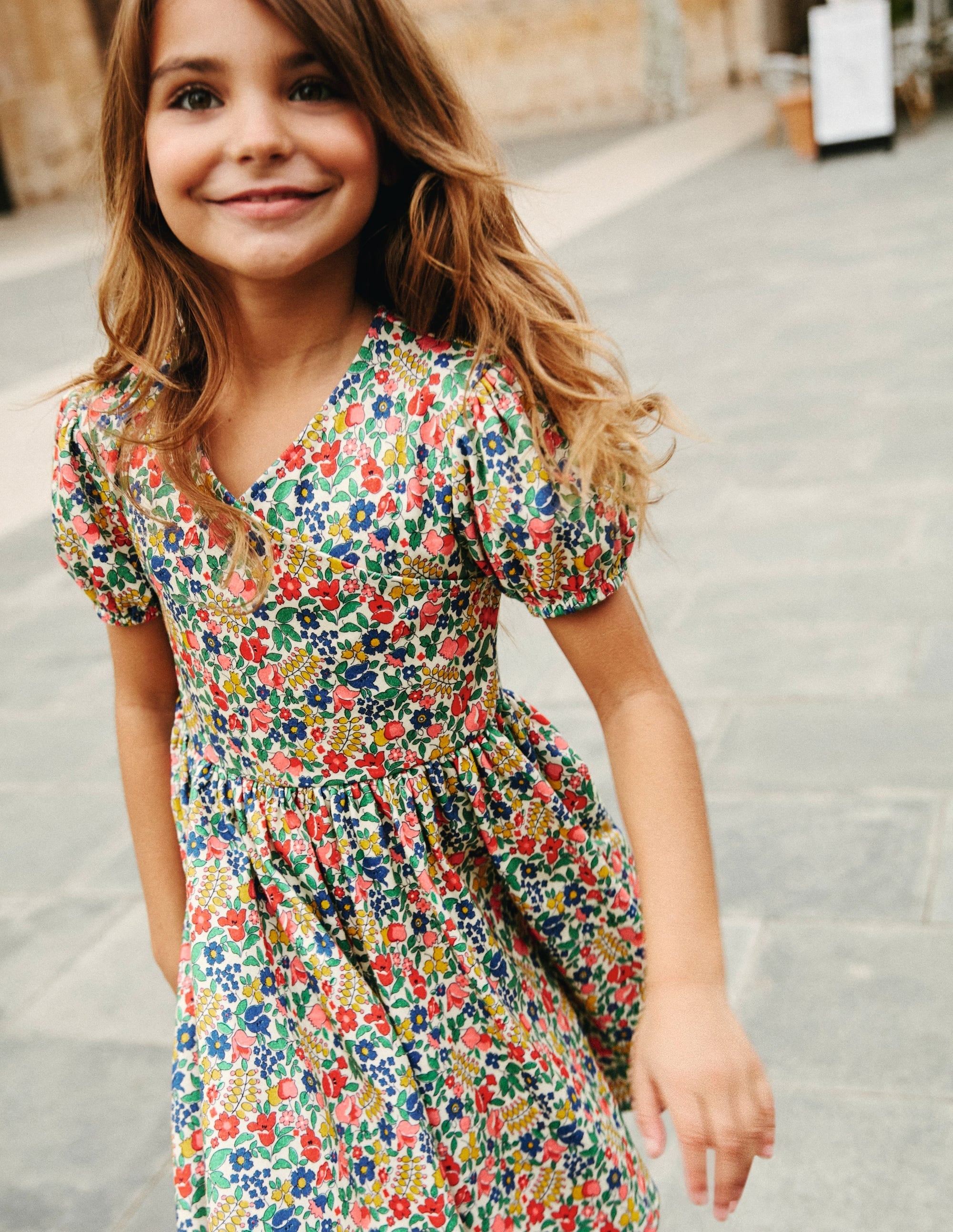 Twirly Ballerina Dress-Multi Flowerbed - Image 4