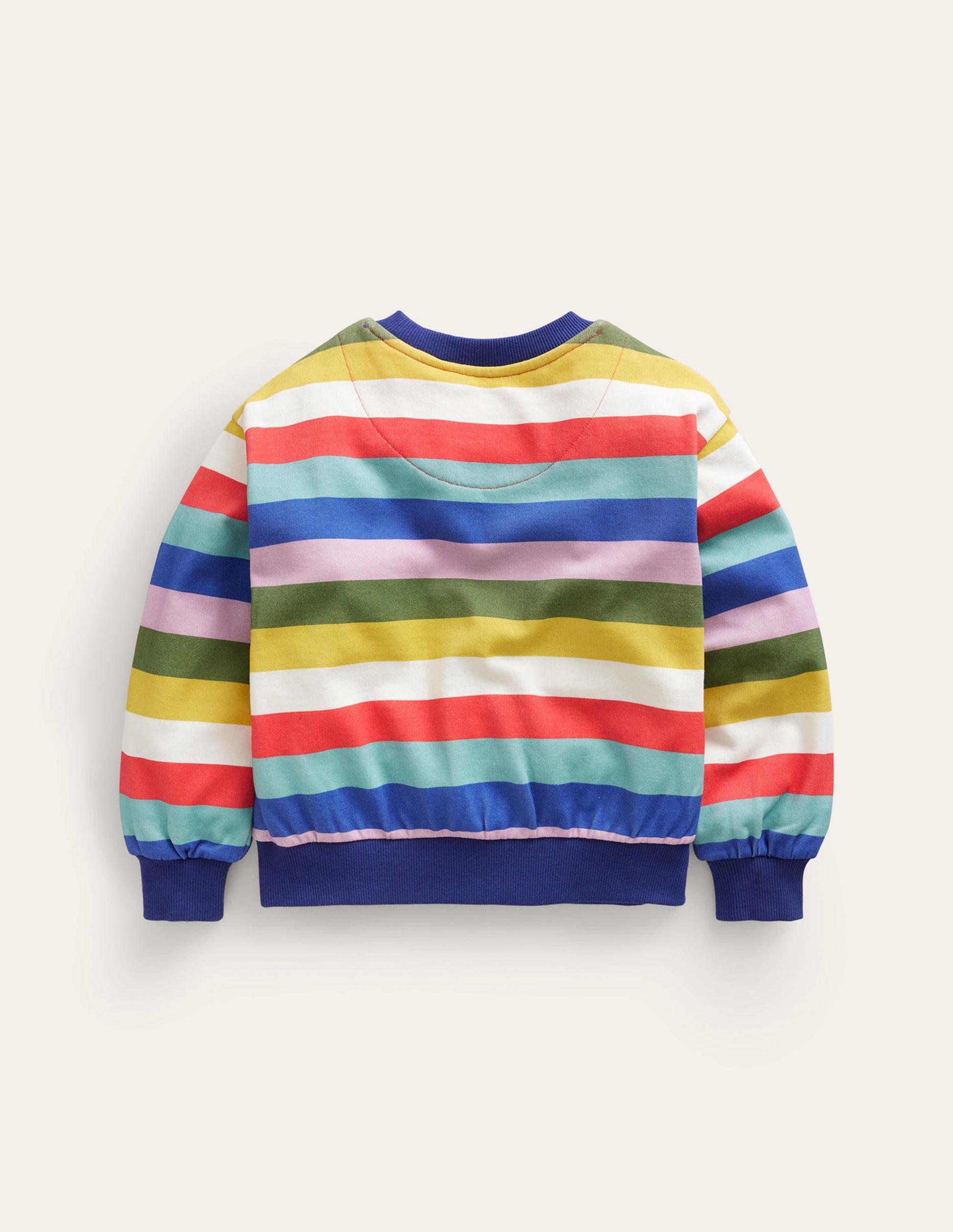 Printed Relaxed Sweatshirt-Multi Stripe-2