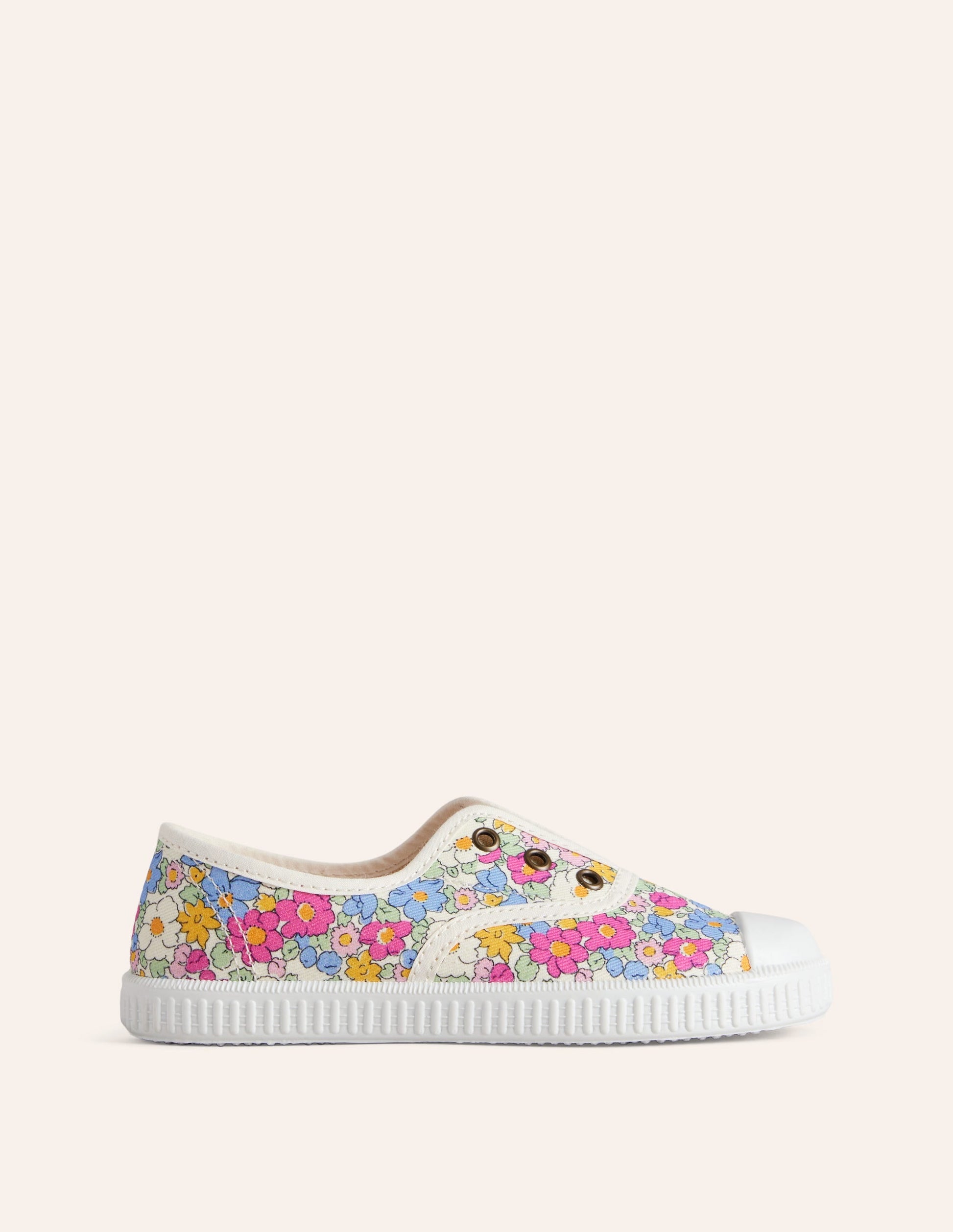 Laceless Canvas Pull-ons-Festival Pink Micro Floral-1