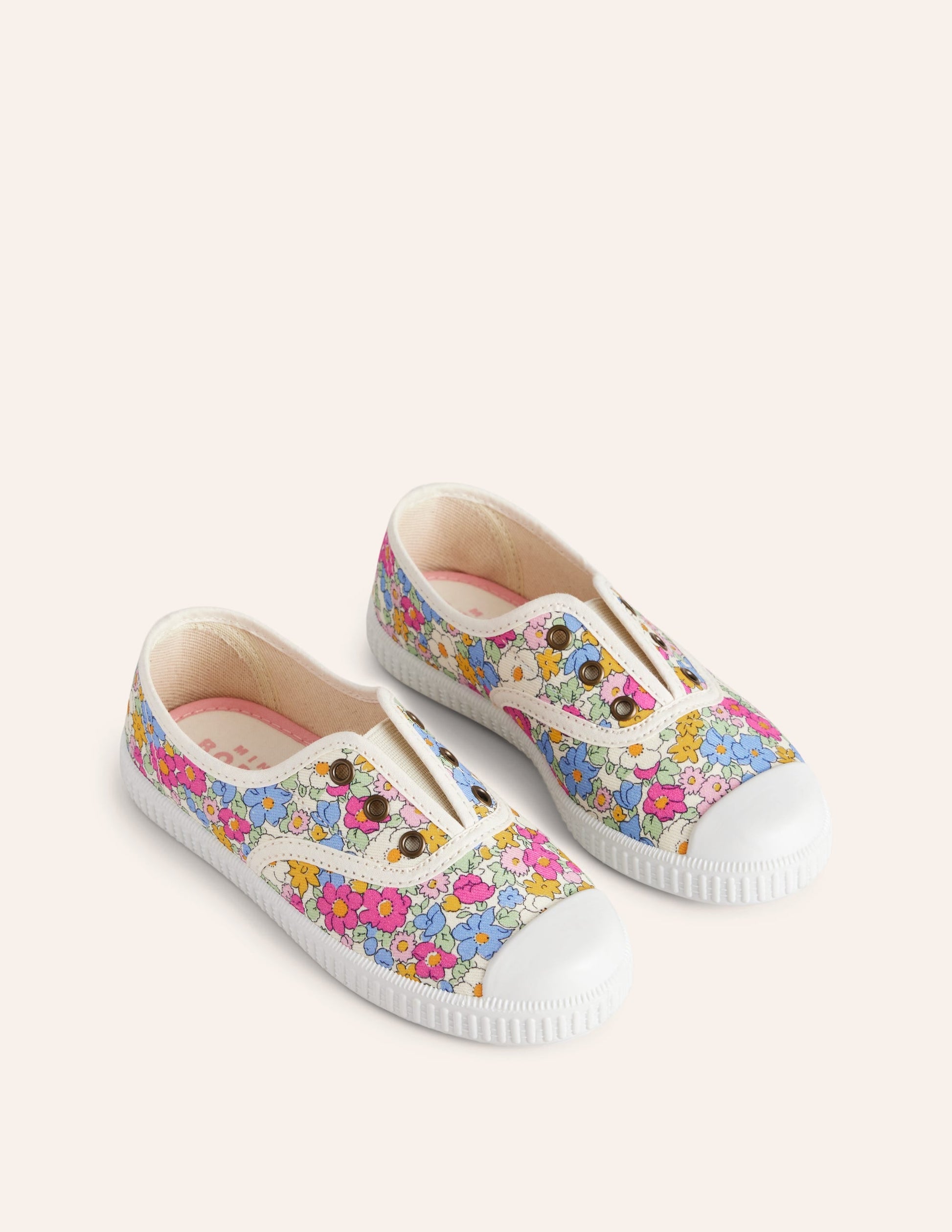Laceless Canvas Pull-ons-Festival Pink Micro Floral-2