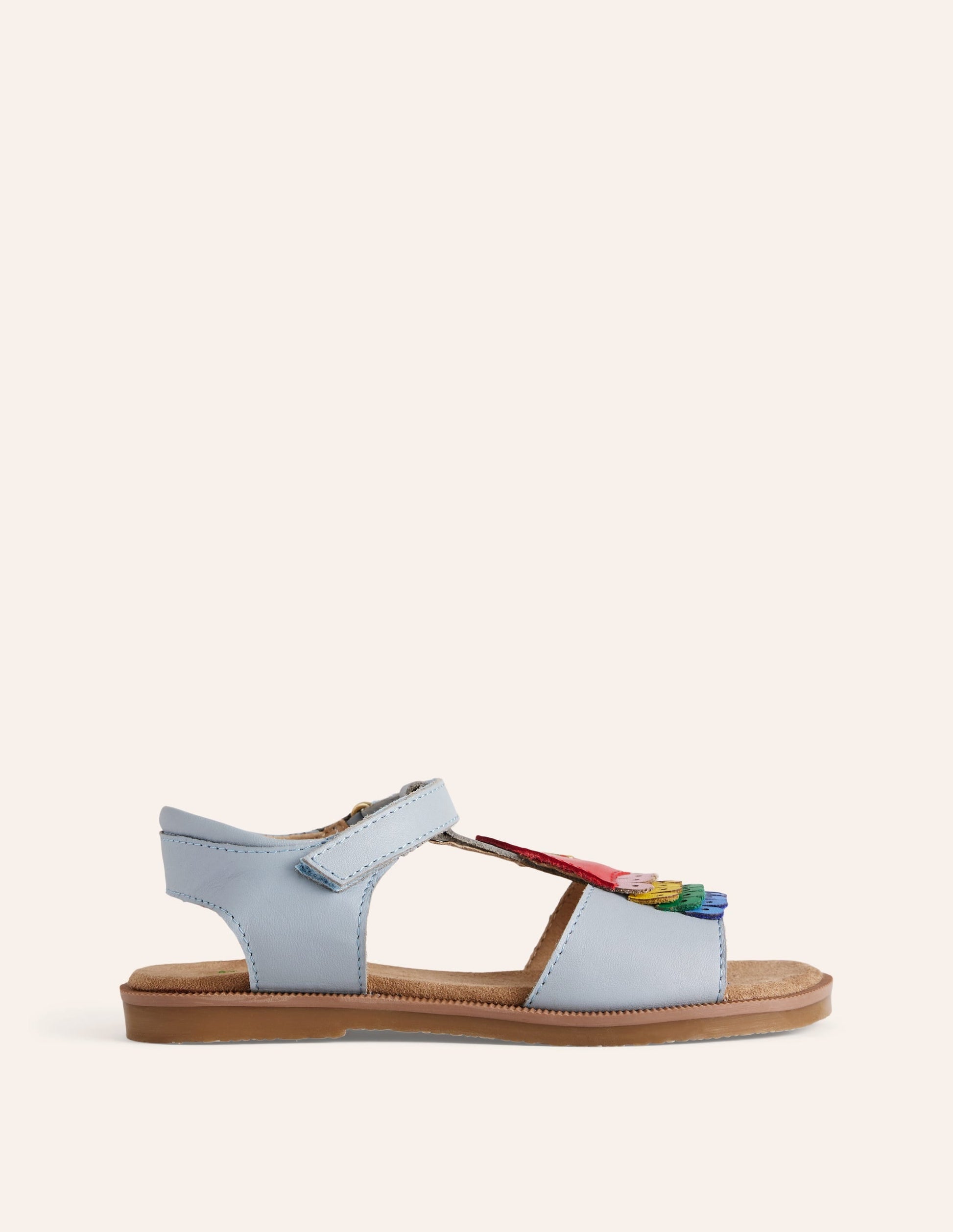 Fun Leather Sandals-Tourmaline Blue Parrot-1