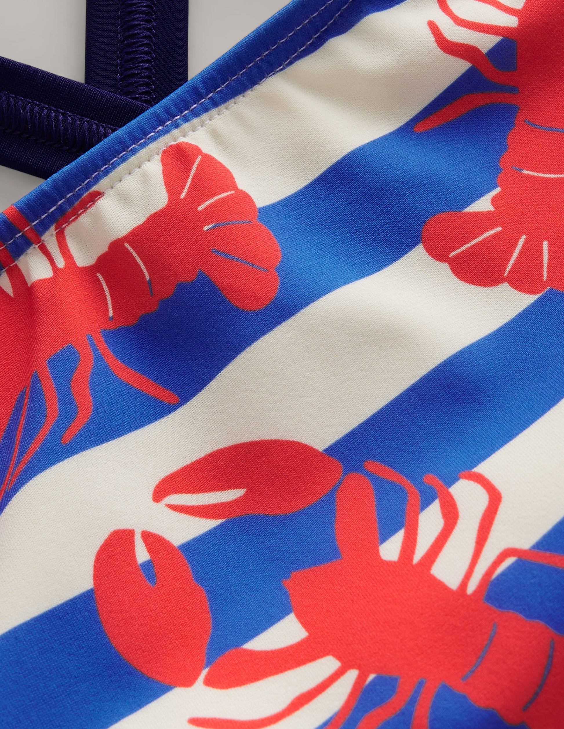Cross-back Printed Swimsuit-Pink Lobster-3