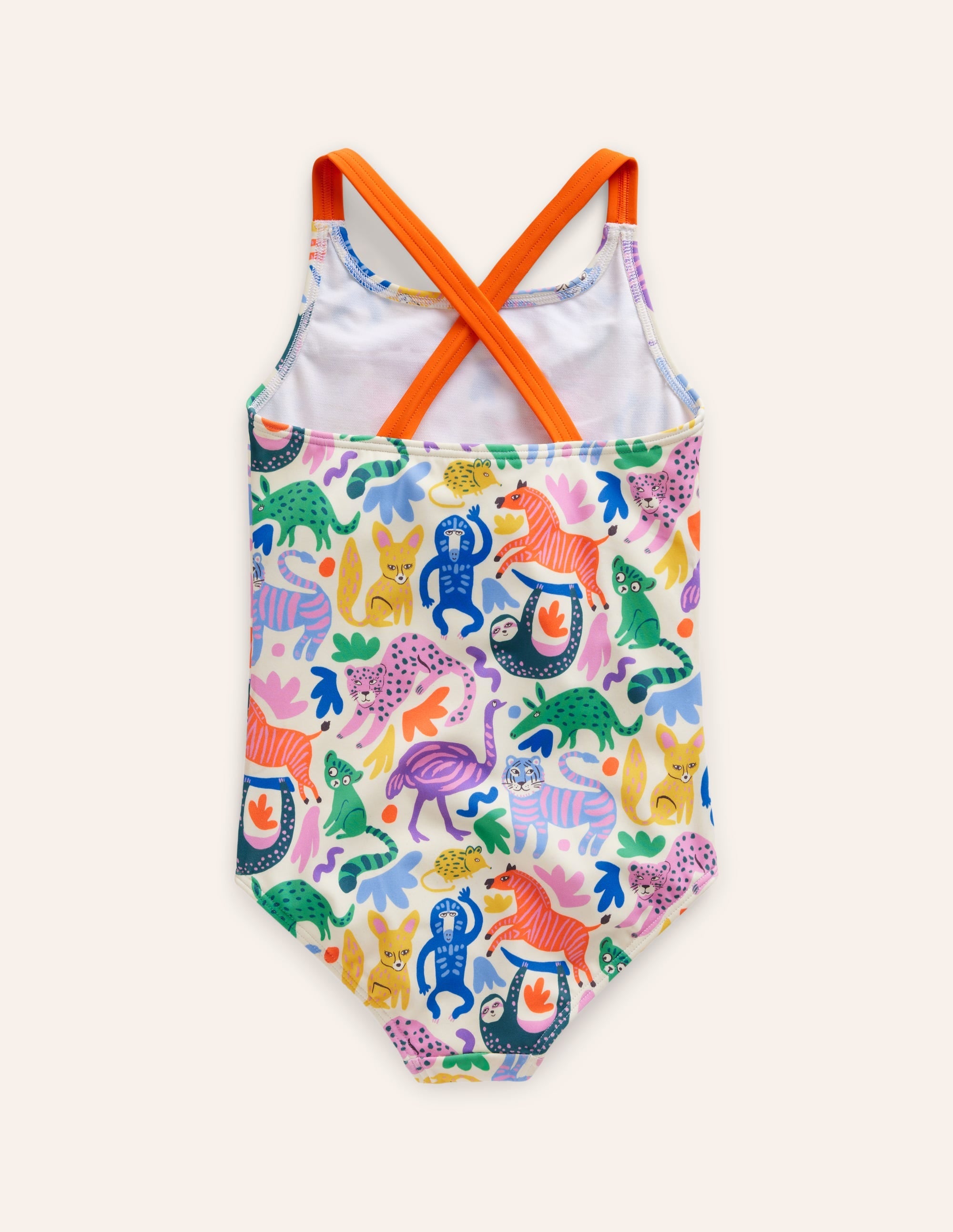 Cross-back Printed Swimsuit-Multi Safari Friends - Image 2