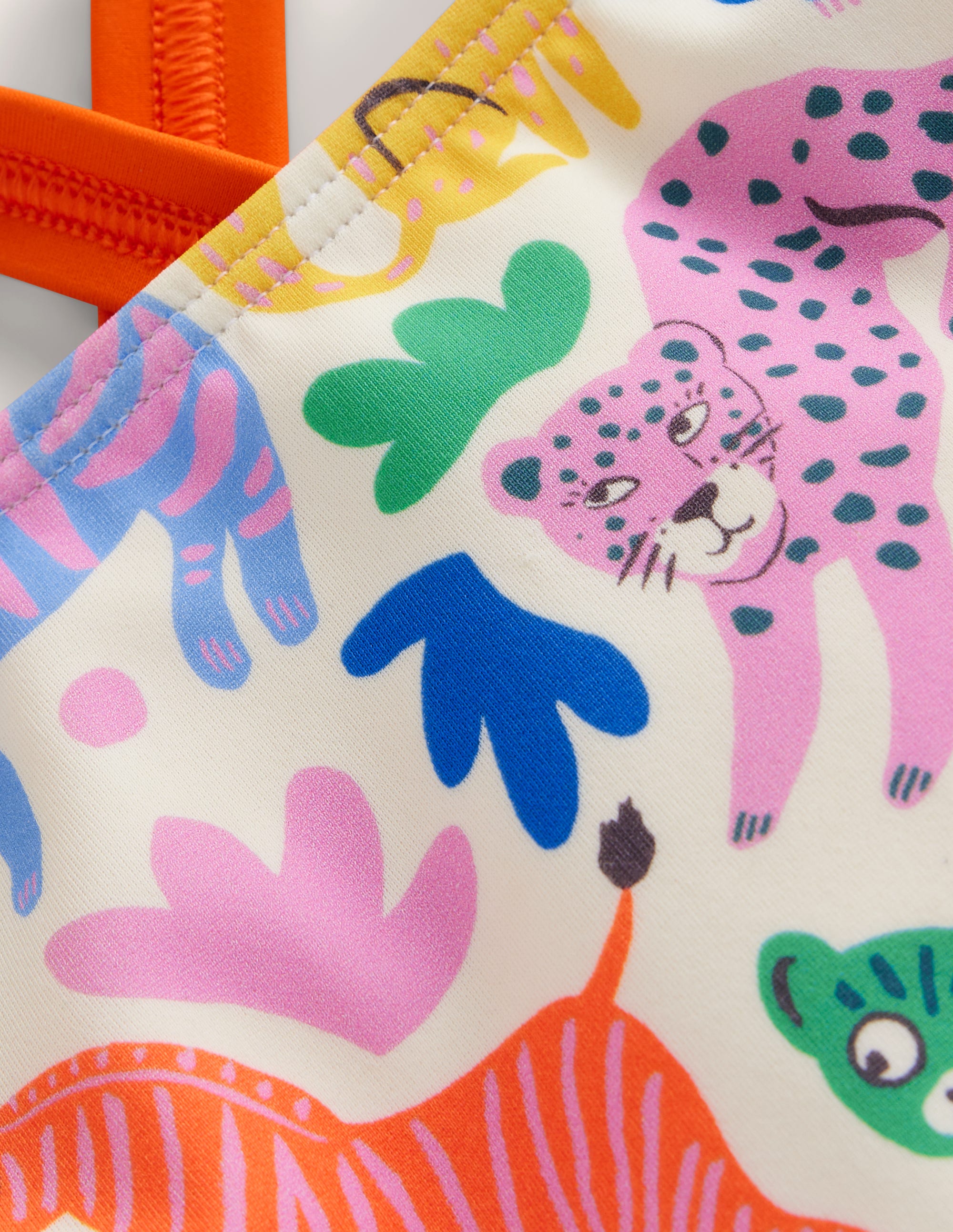 Cross-back Printed Swimsuit-Multi Safari Friends - Image 3