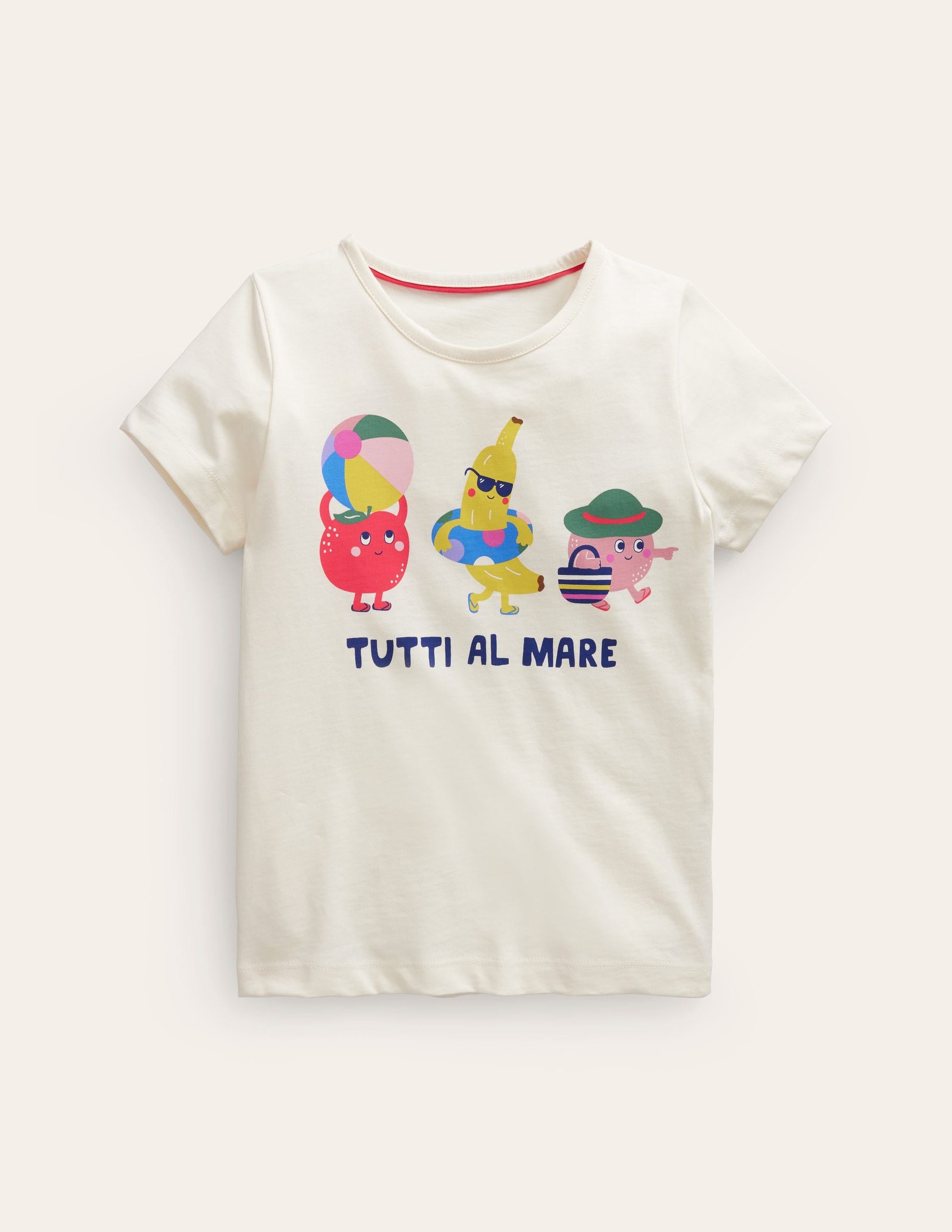 Printed Graphic T-Shirt-Vanilla White Slogan-1