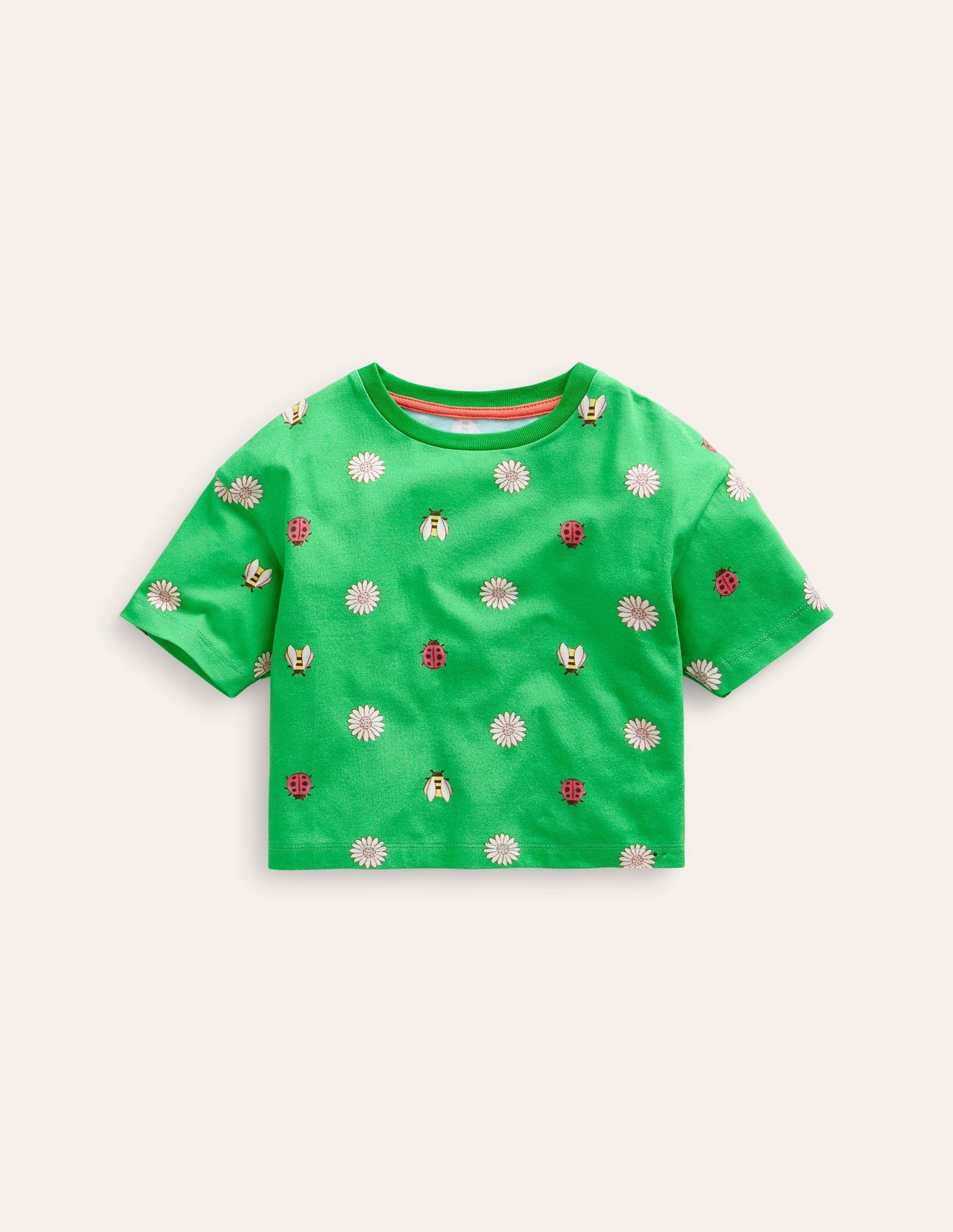 Relaxed T-shirt-Pea Green Daisy Bugs-1