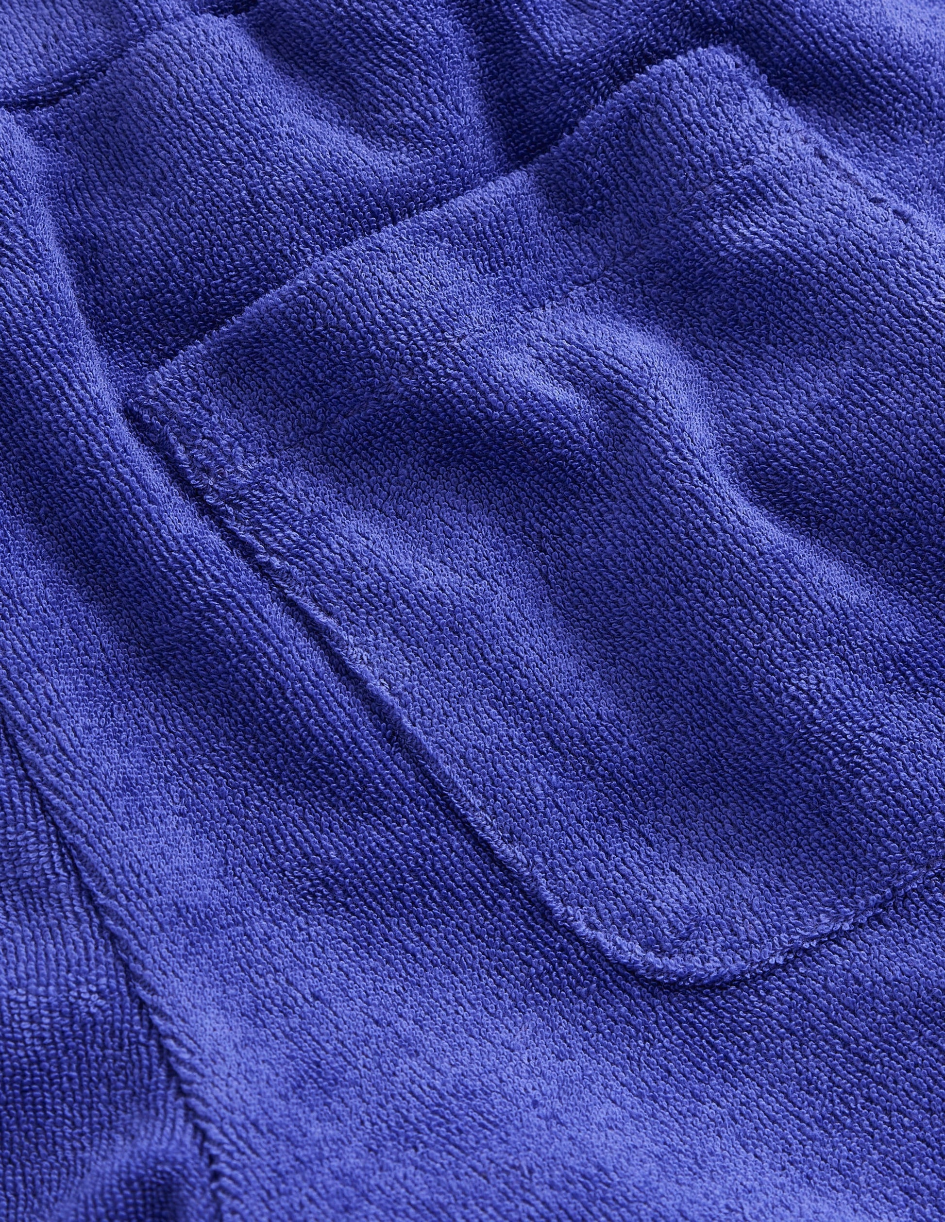 Frill Hem Towelling Shorts-Wisteria Blue-3