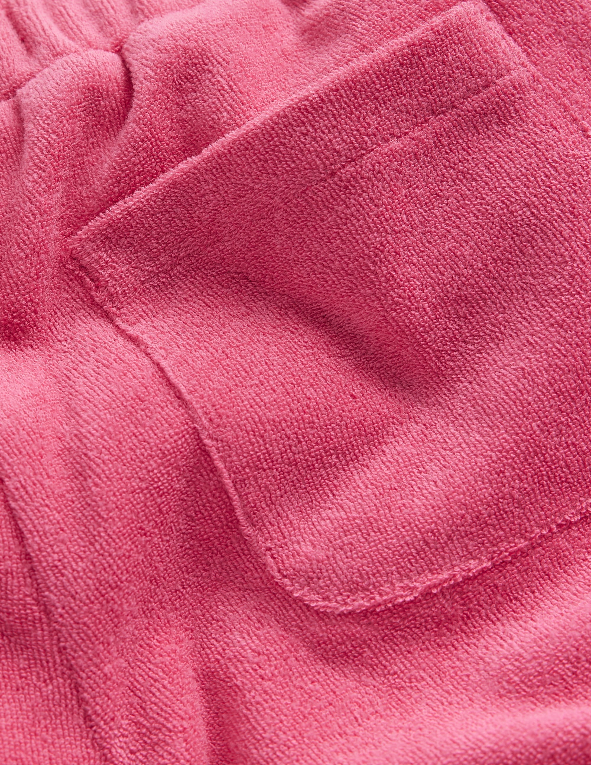 Frill Hem Towelling Shorts-Rose Pink - Image 3