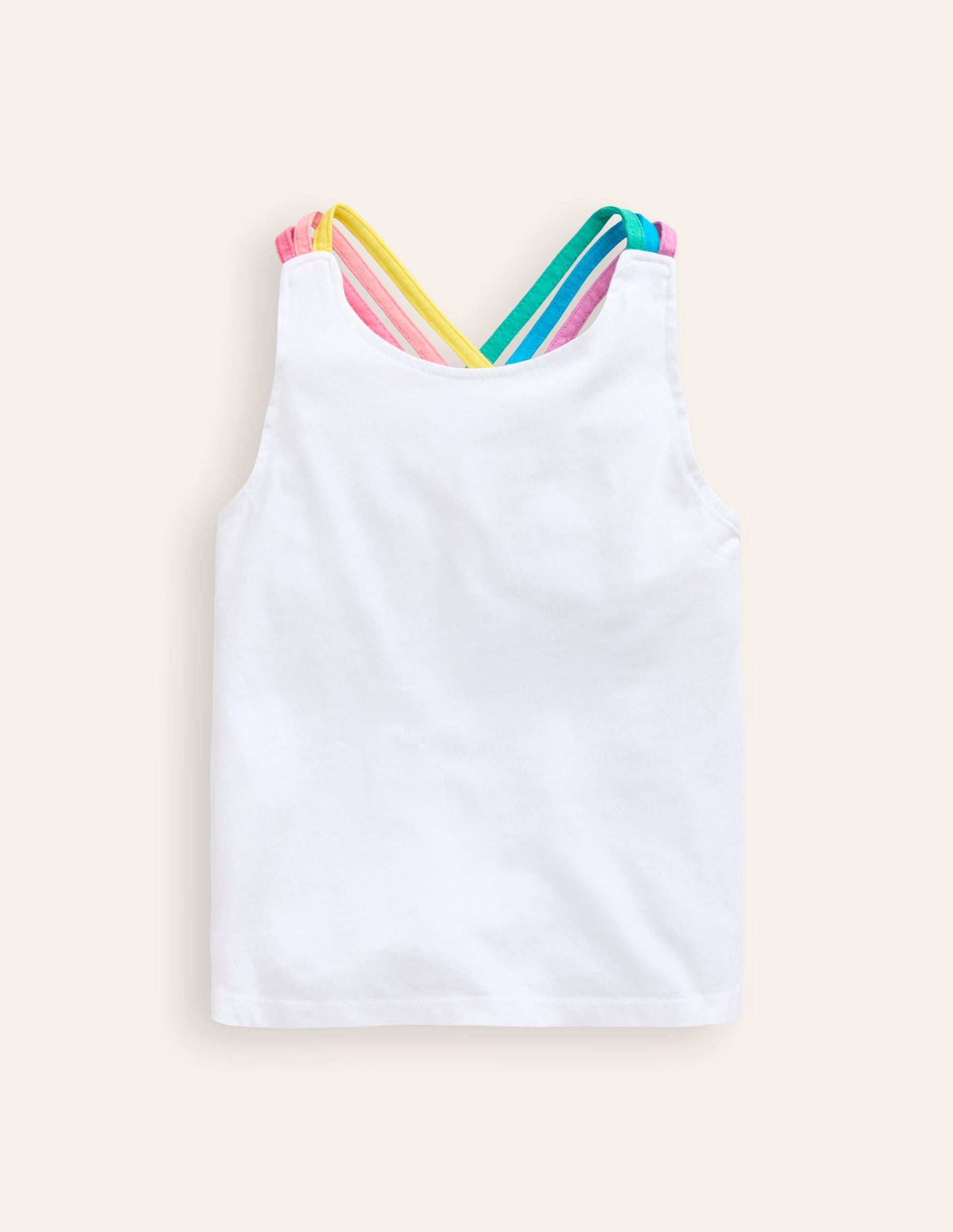 Rainbow Cross-Back Vest-White-1