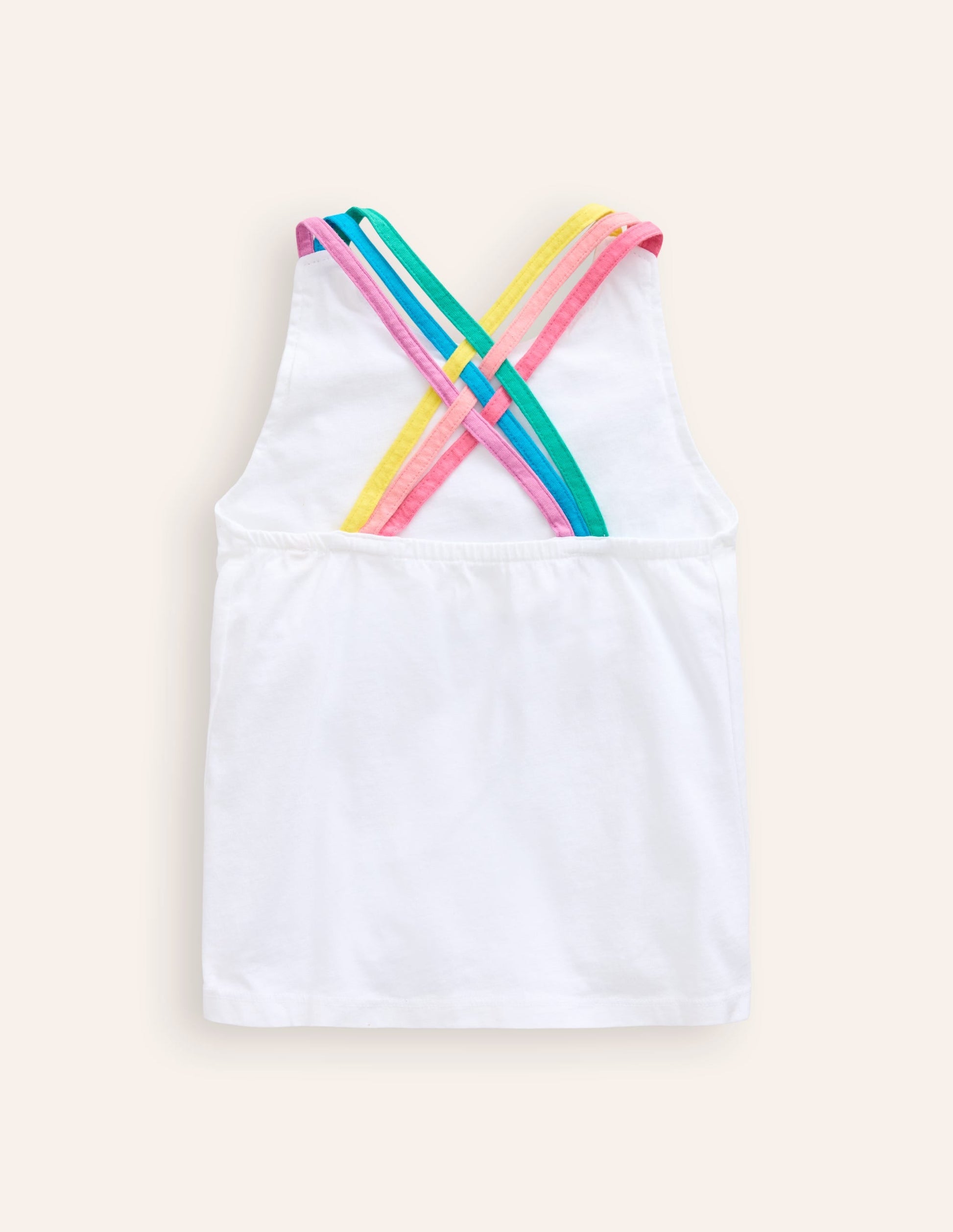 Rainbow Cross-Back Vest-White-2
