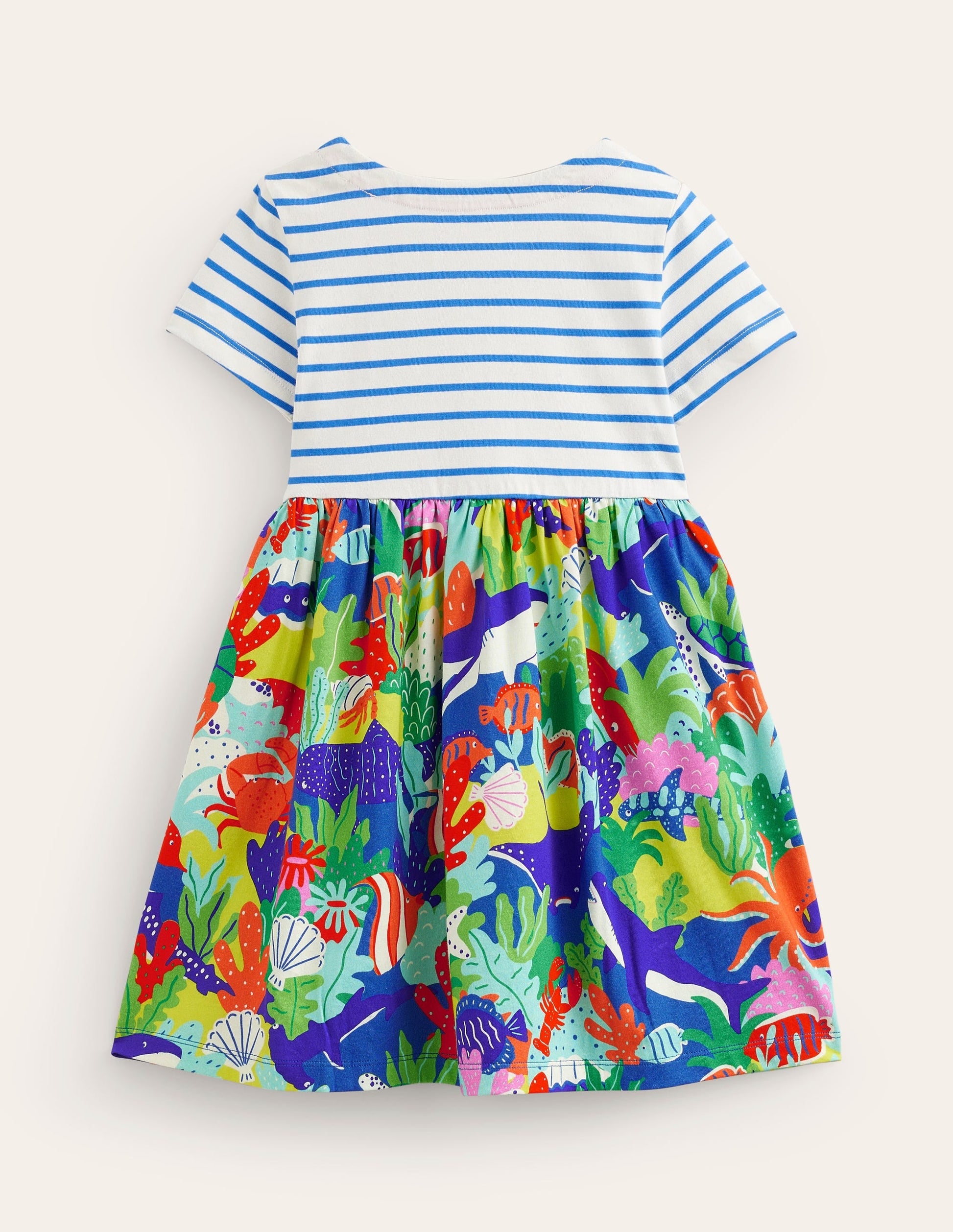 Hotchpotch Jersey dress-Sapphire Blue Underwater-2