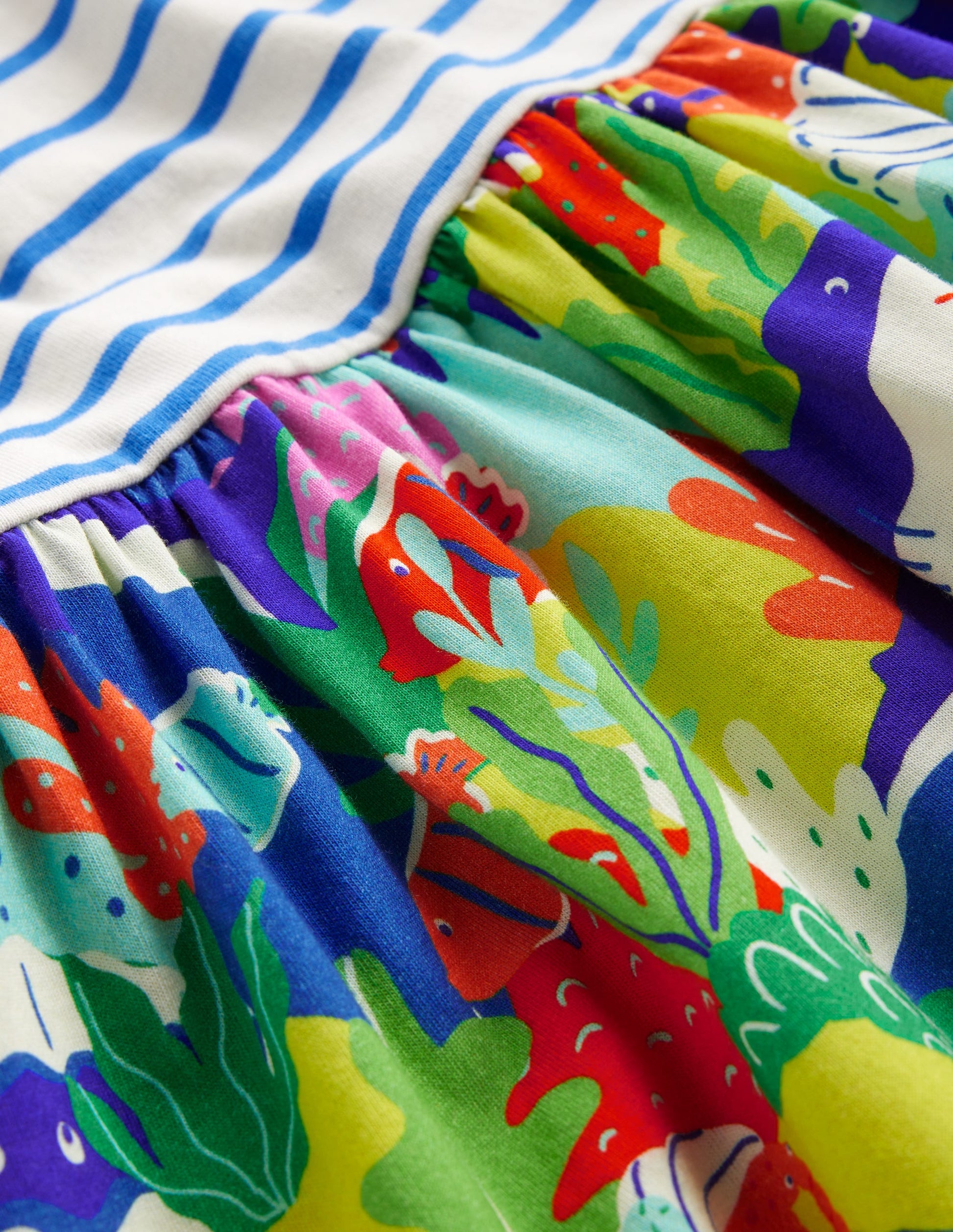 Hotchpotch Jersey dress-Sapphire Blue Underwater-3