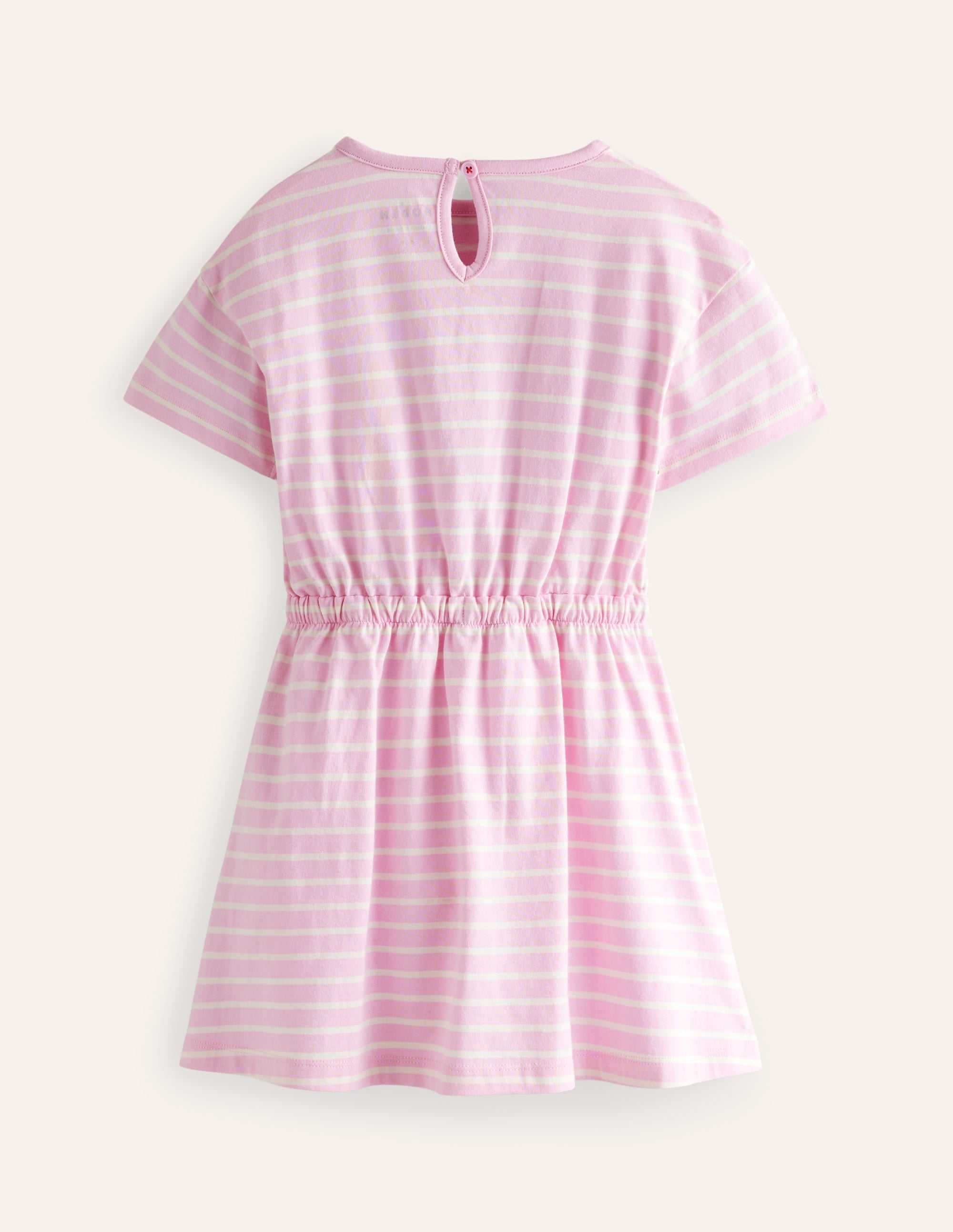 Tie Waist Applique Dress-Sweet Pea/Ivory Ice Cream - Image 2