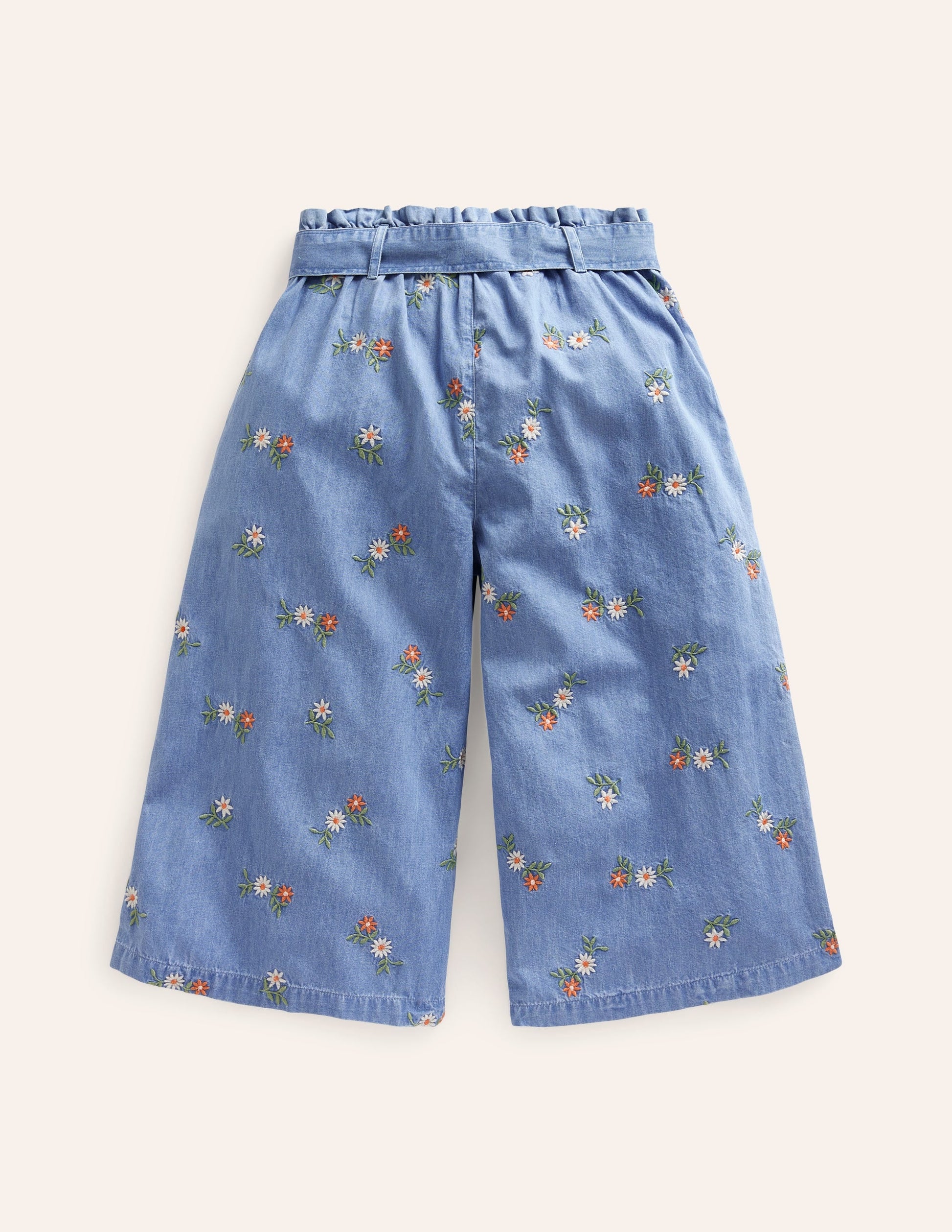 Wide Leg Trousers-Mid Vintage Embroidered-2