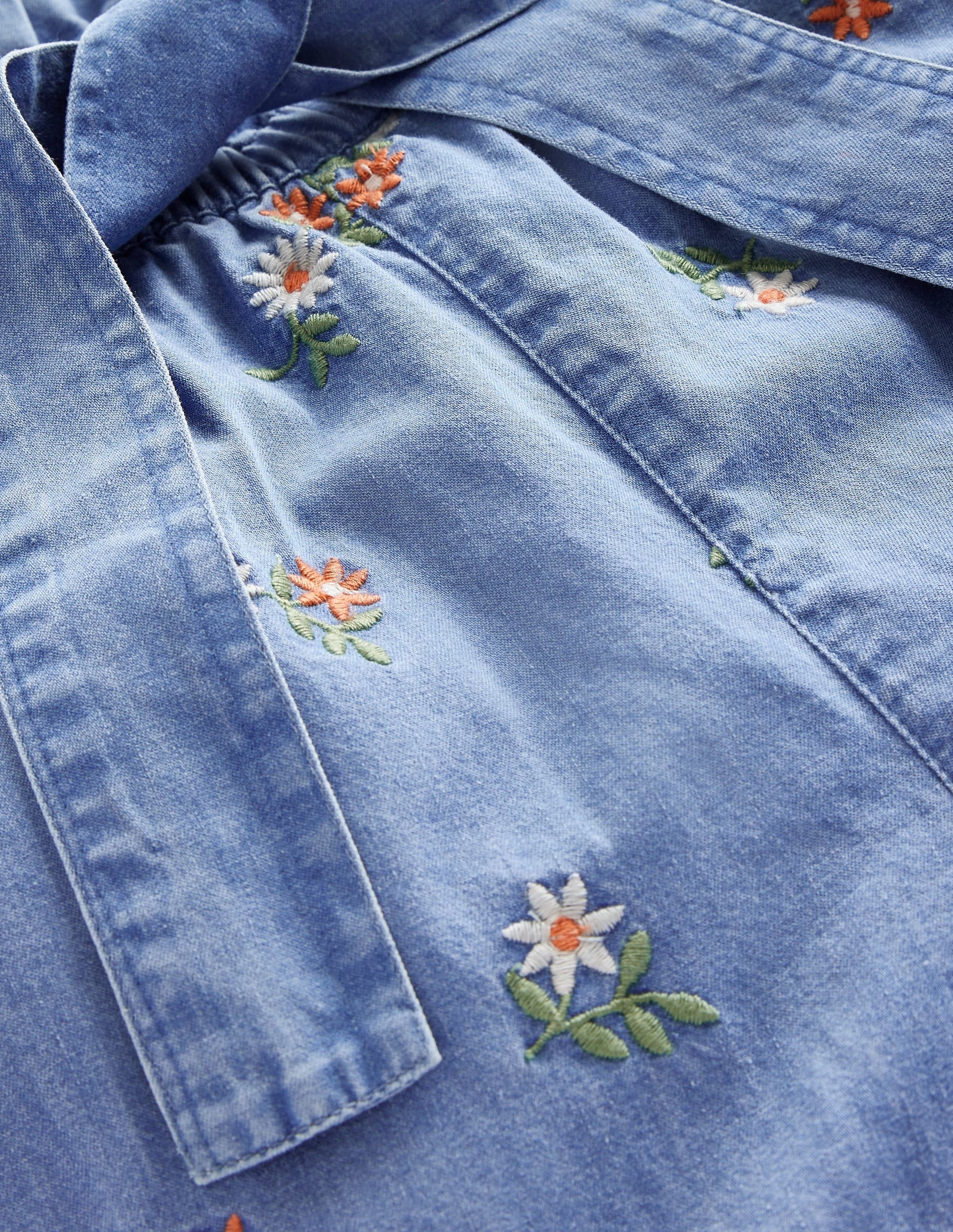 Wide Leg Trousers-Mid Vintage Embroidered-3