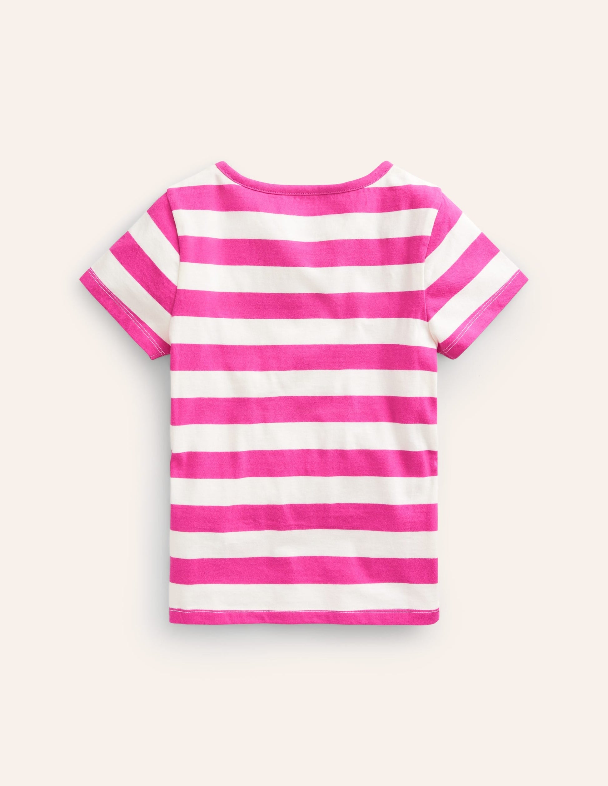 Short Sleeve Appliqué T-shirt-Pink/Ivory Lynx-3
