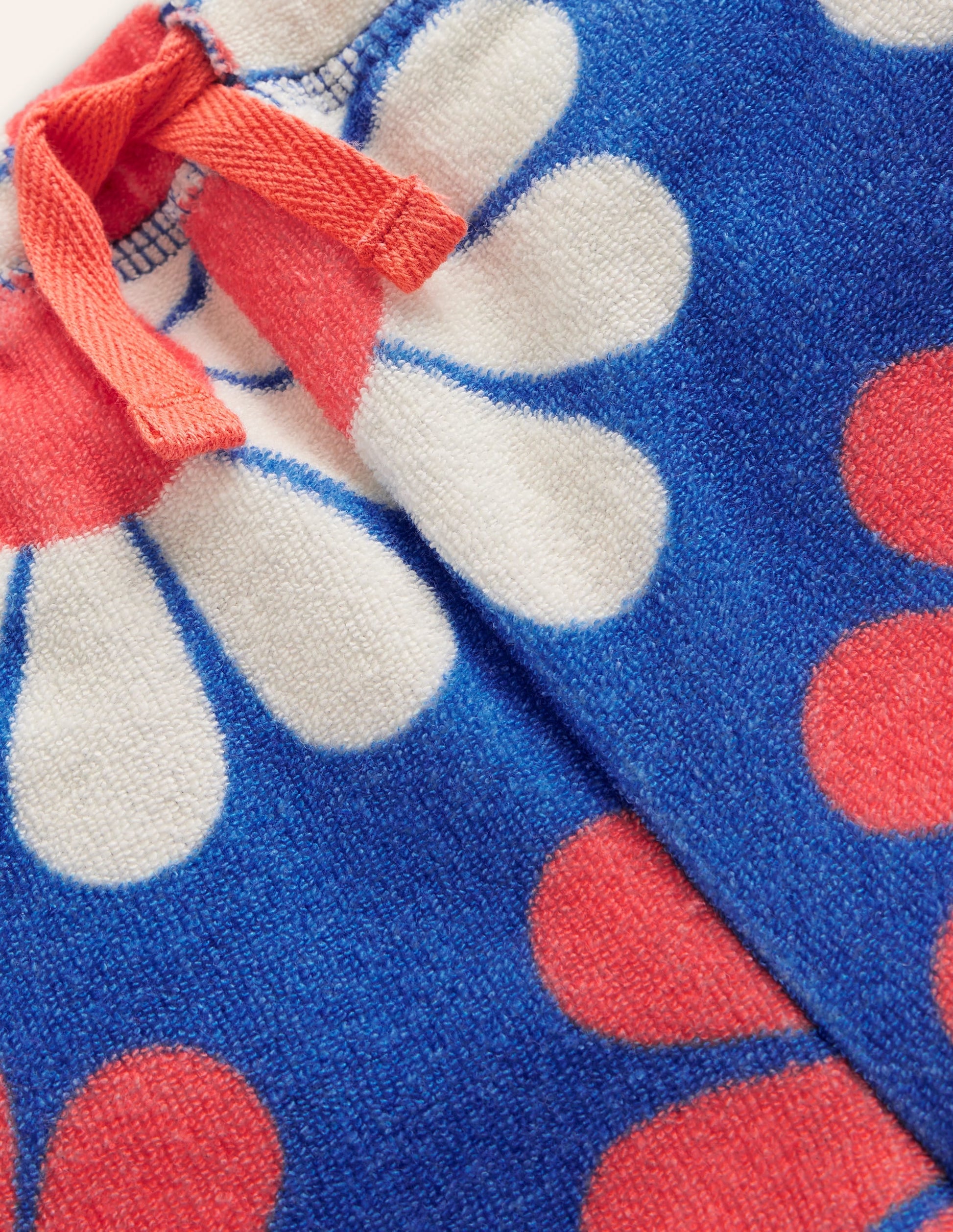 Printed Towelling Shorts-Cabana Blue Geo Daisy-3