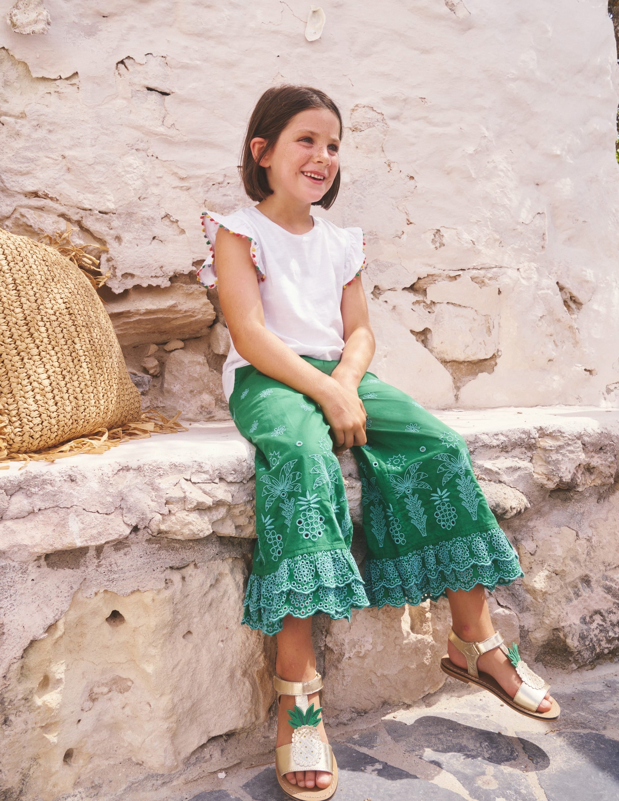 Broderie Trousers-Highland Green - Image 4