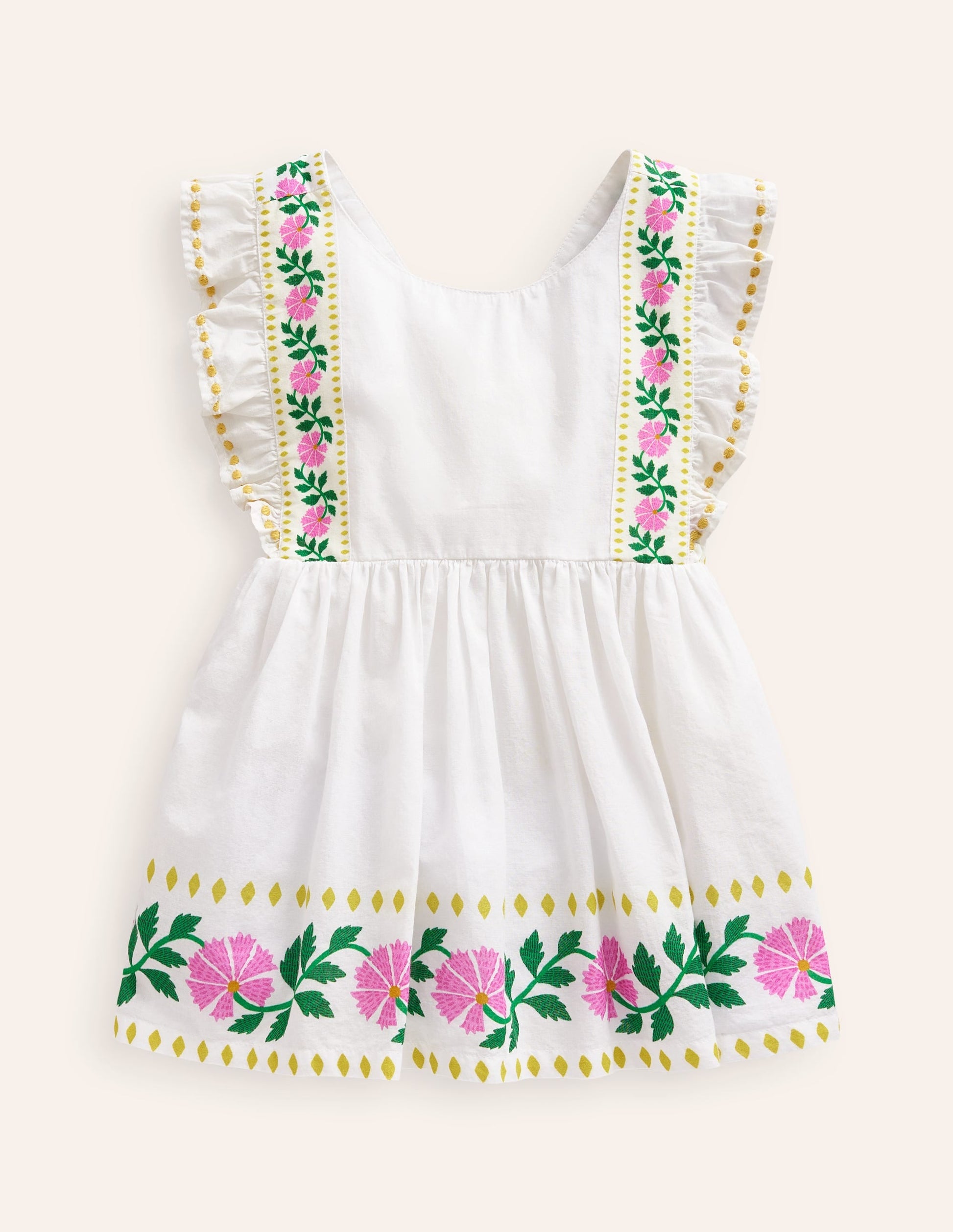 Bow Back Top-Vanilla White Floral-2