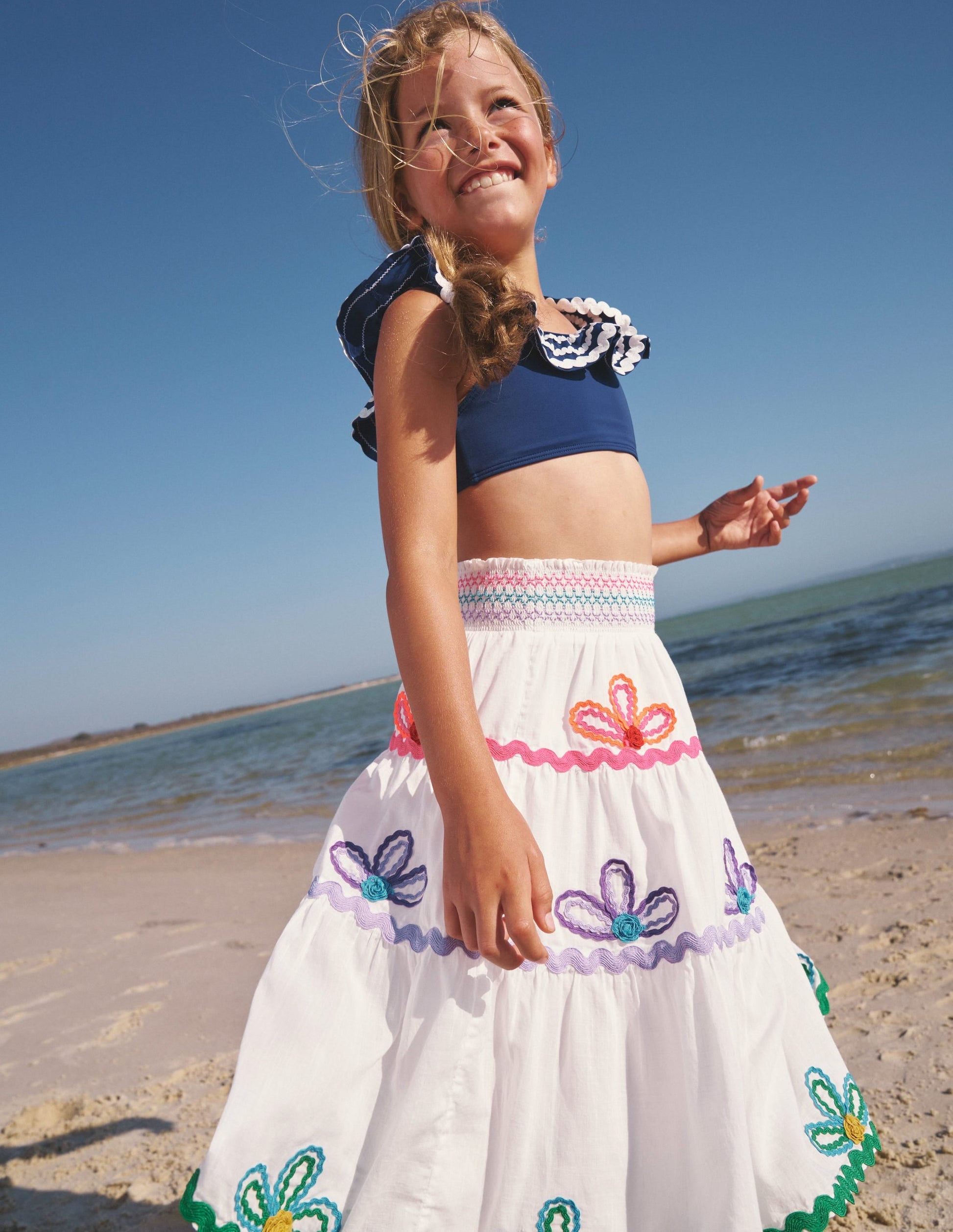 Ric Rac Frilly Bikini-Sapphire Blue-5