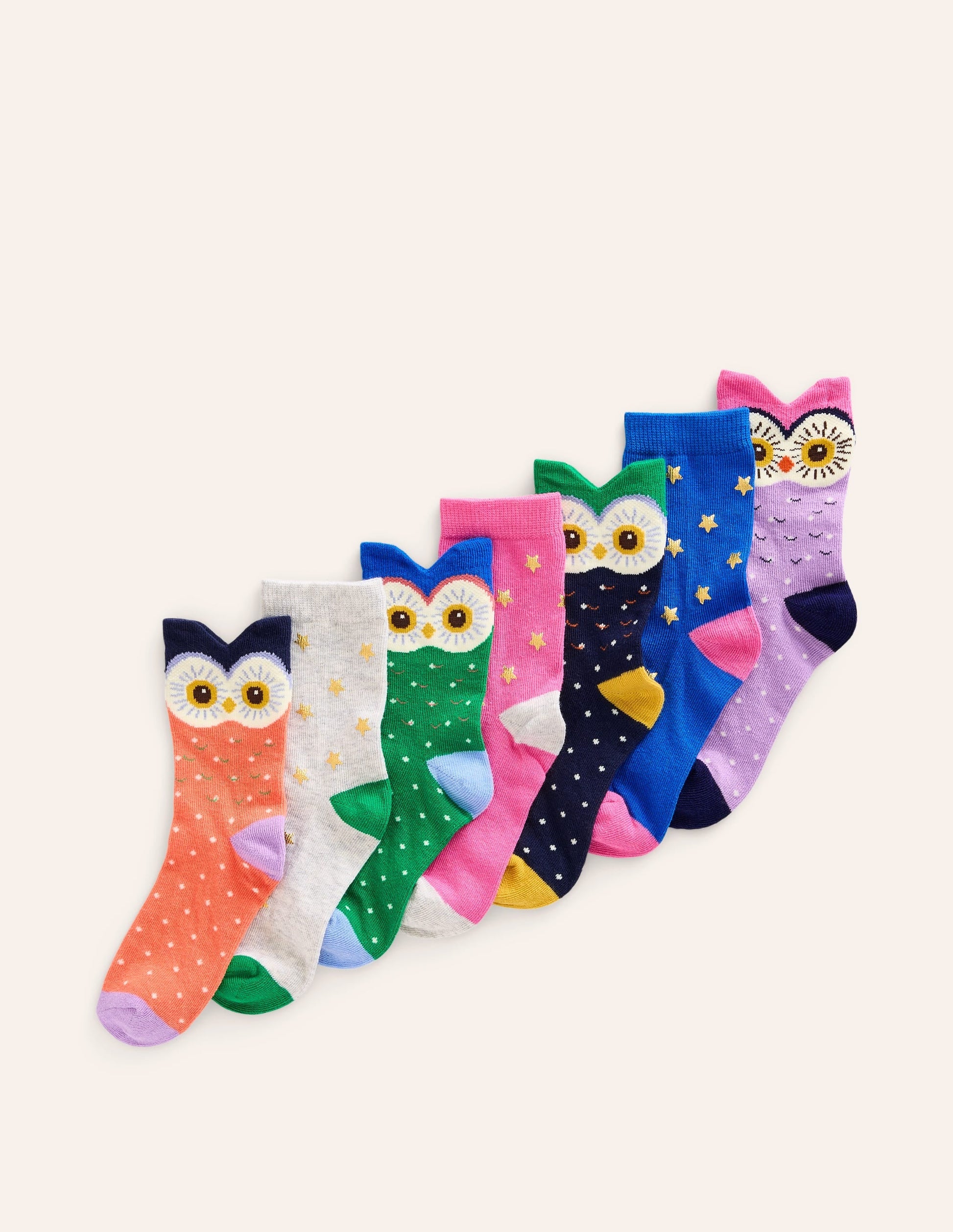 Socks 7 Pack-School Animals-1