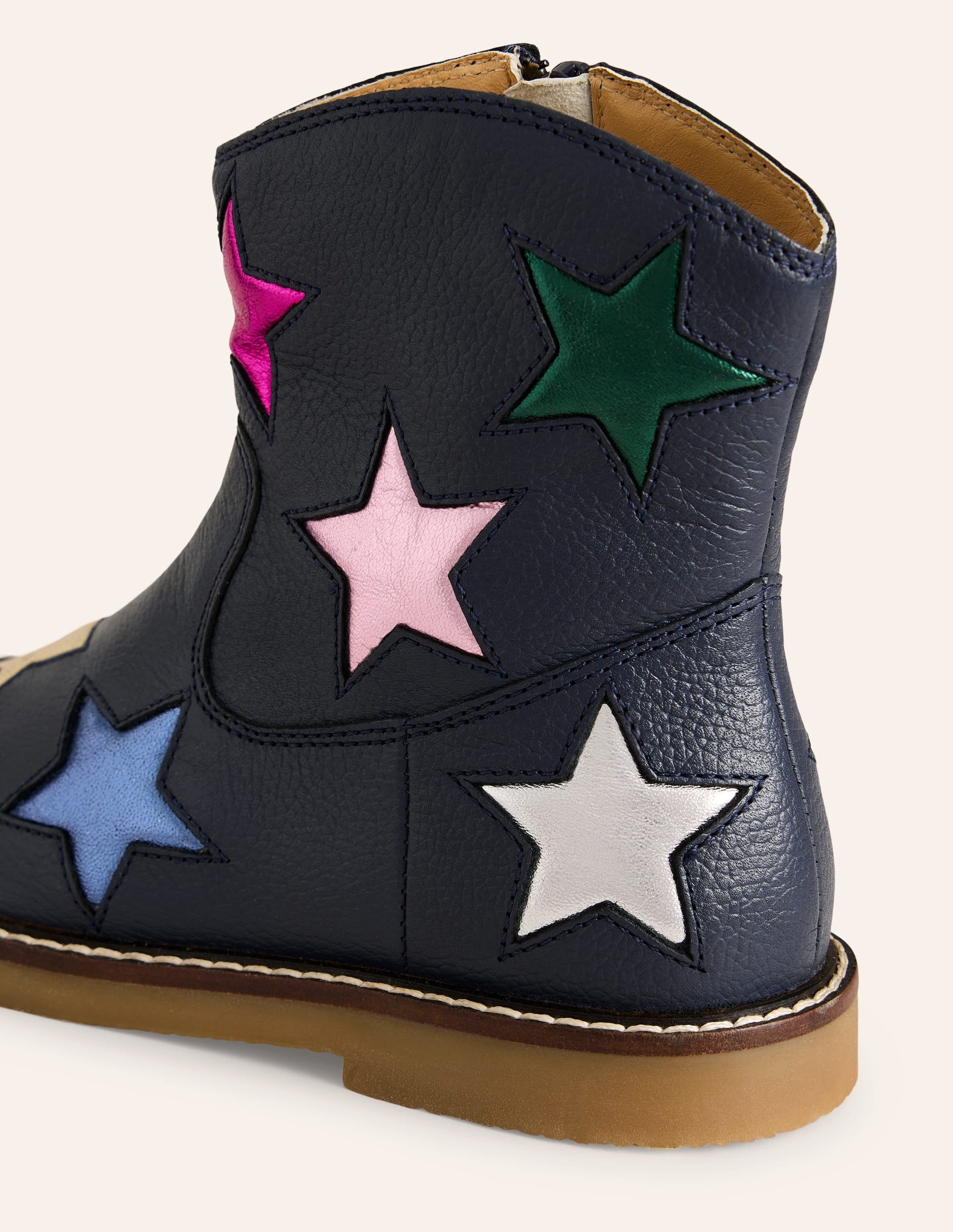 Ankle Boots-French Navy Stars-3