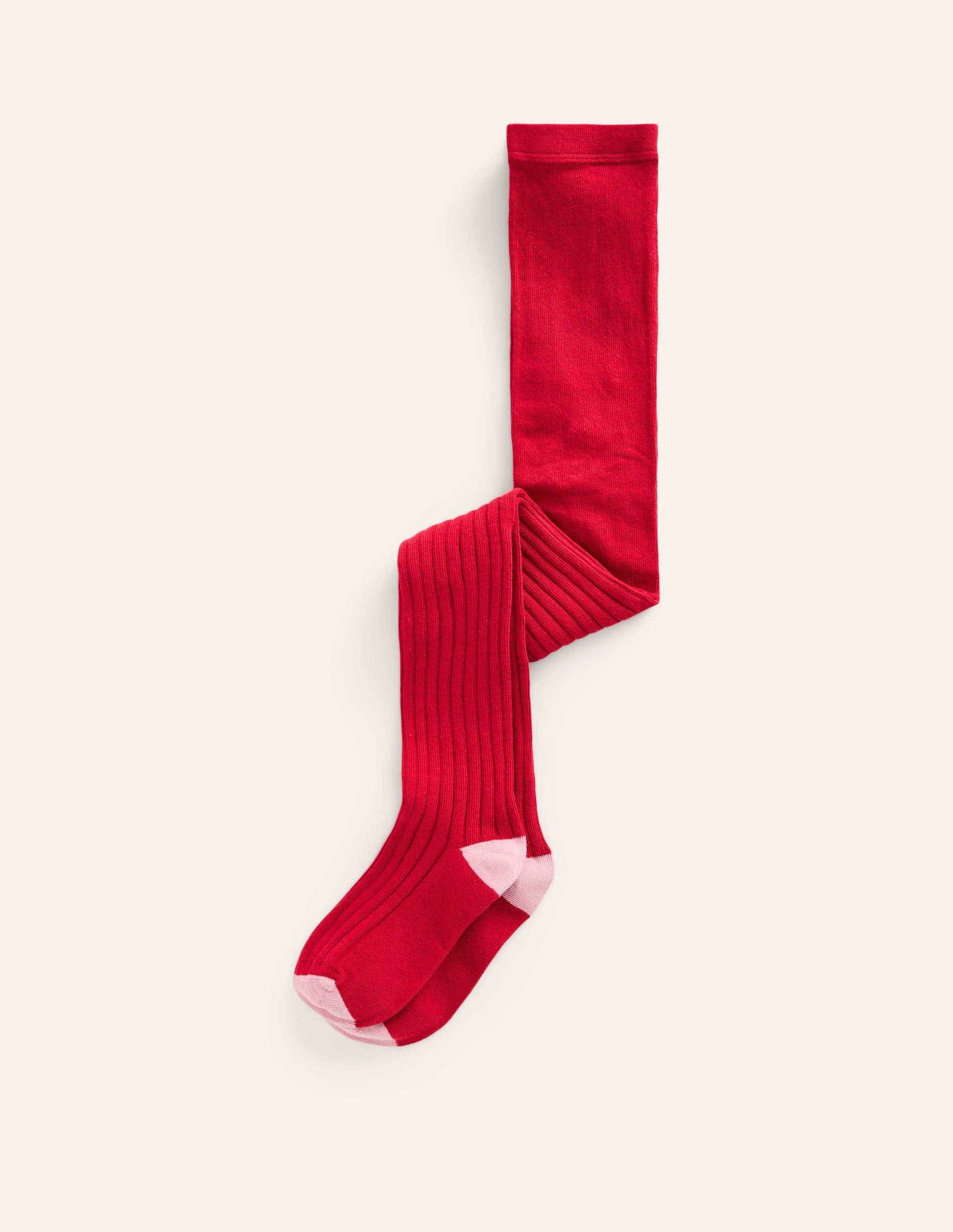 Ribbed Tights-Carmine Red-1