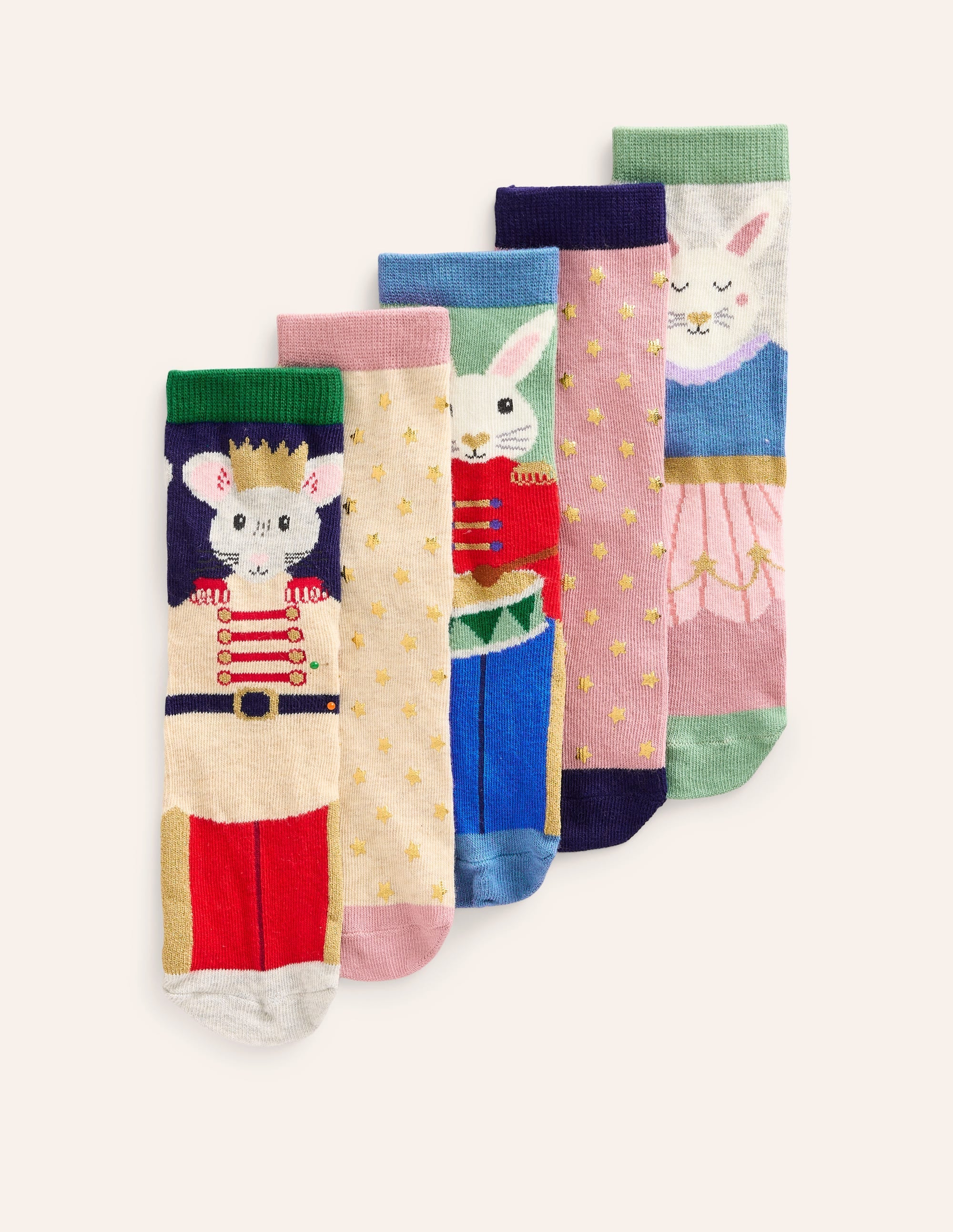 Socks 5 Pack-Multi Nutcracker - Image 1