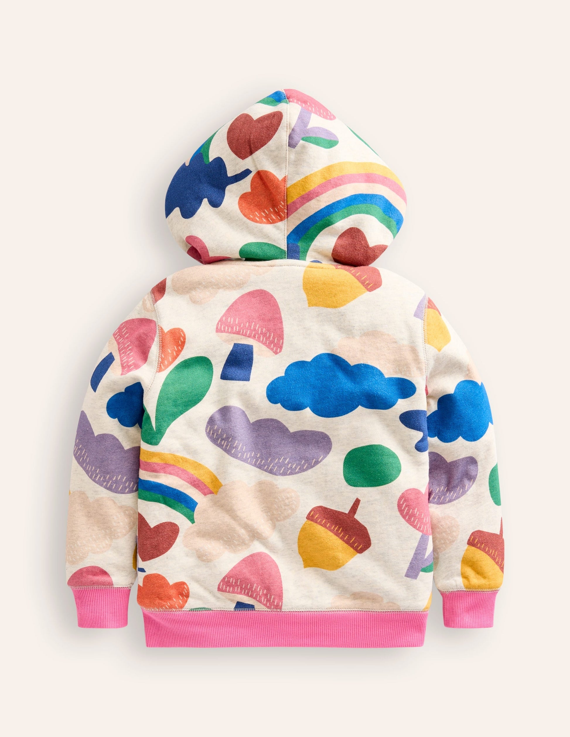 Shaggy-lined Hoodie-Oatmeal Marl Rainbow Collage-2