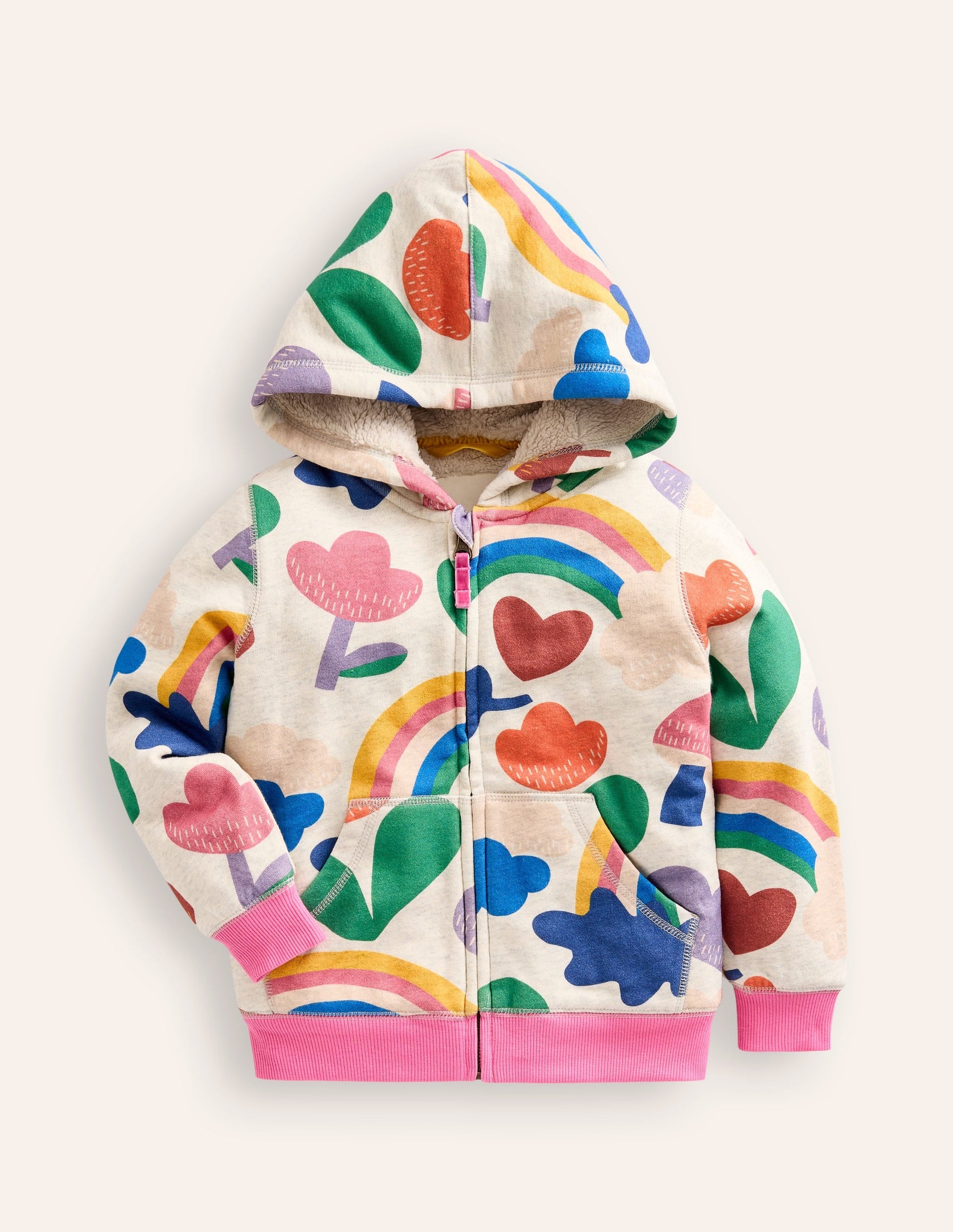Shaggy-lined Hoodie-Oatmeal Marl Rainbow Collage-1