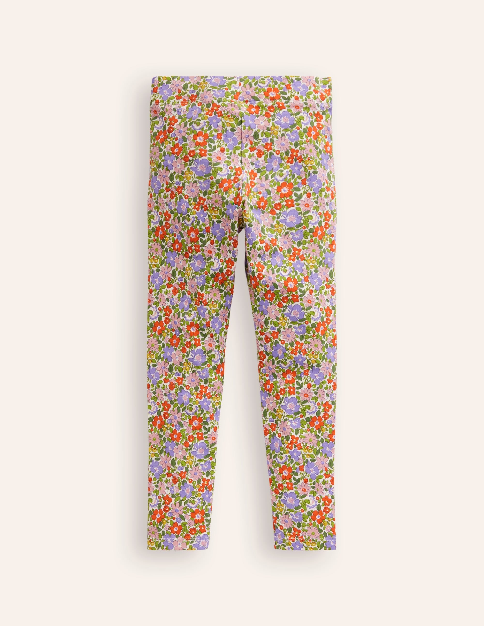 Appliqué Leggings-Aster Purple Floral Pumpkin - Image 2