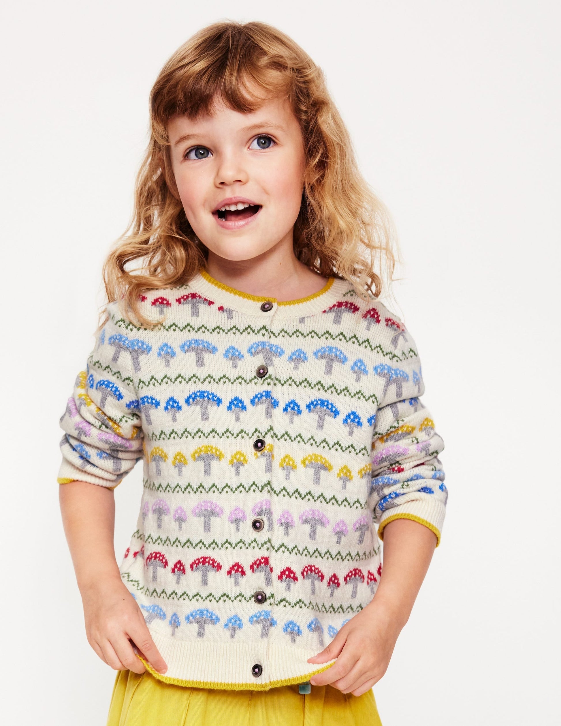 Edie Fair Isle Cardigan-Ecru Toadstool Fair Isle-7