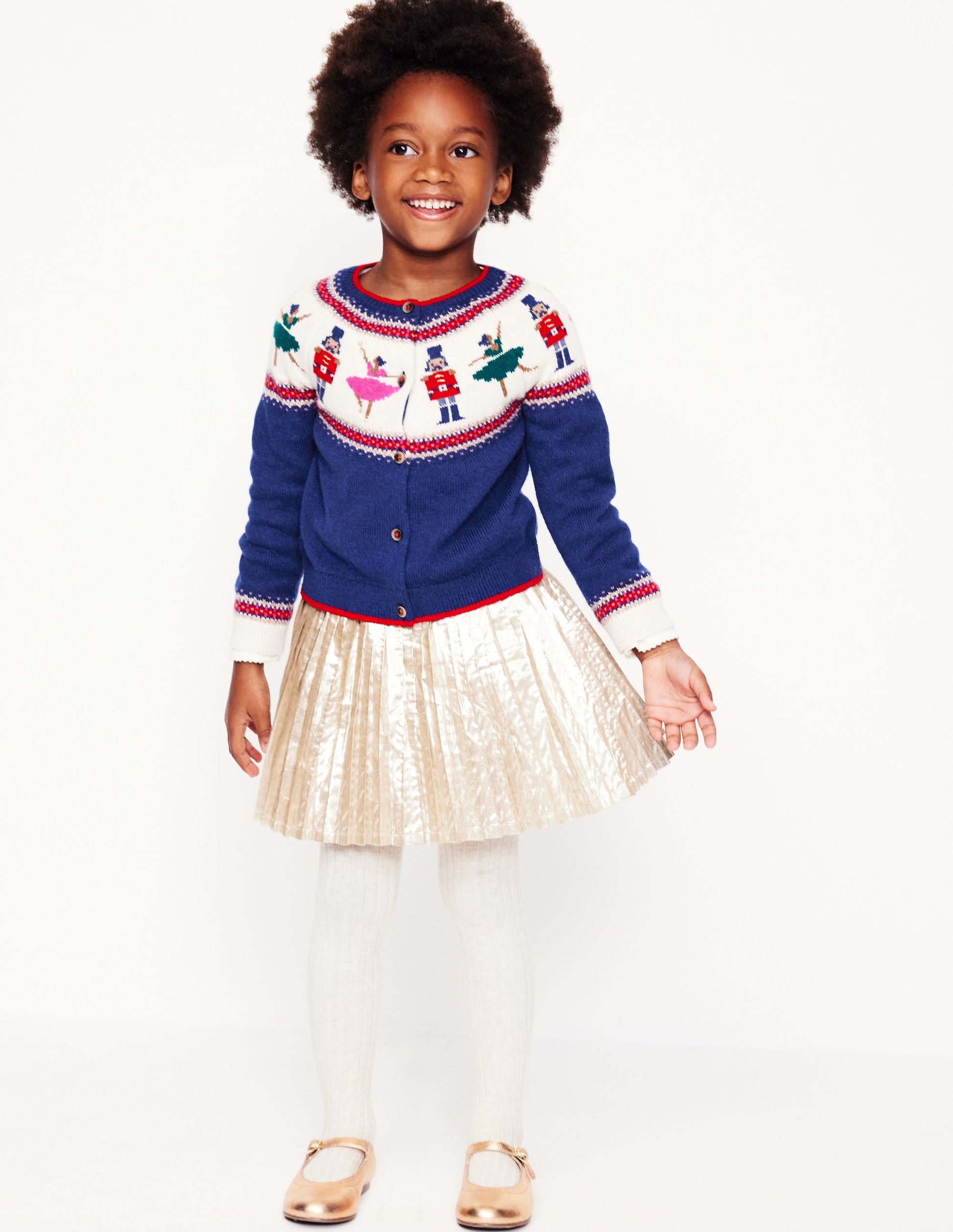Edie Fair Isle Cardigan-Sapphire Blue Nutcracker-7