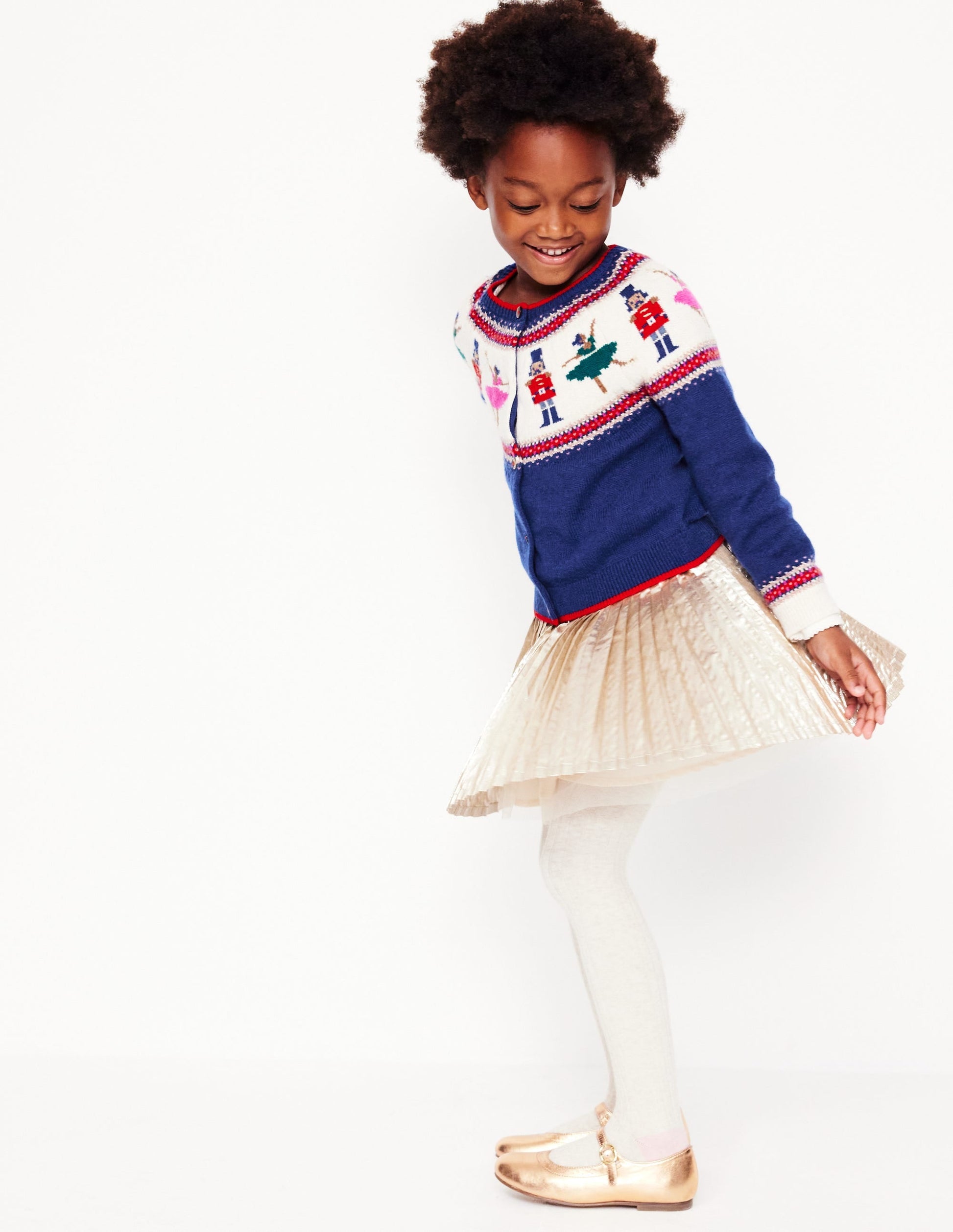 Edie Fair Isle Cardigan-Sapphire Blue Nutcracker-5