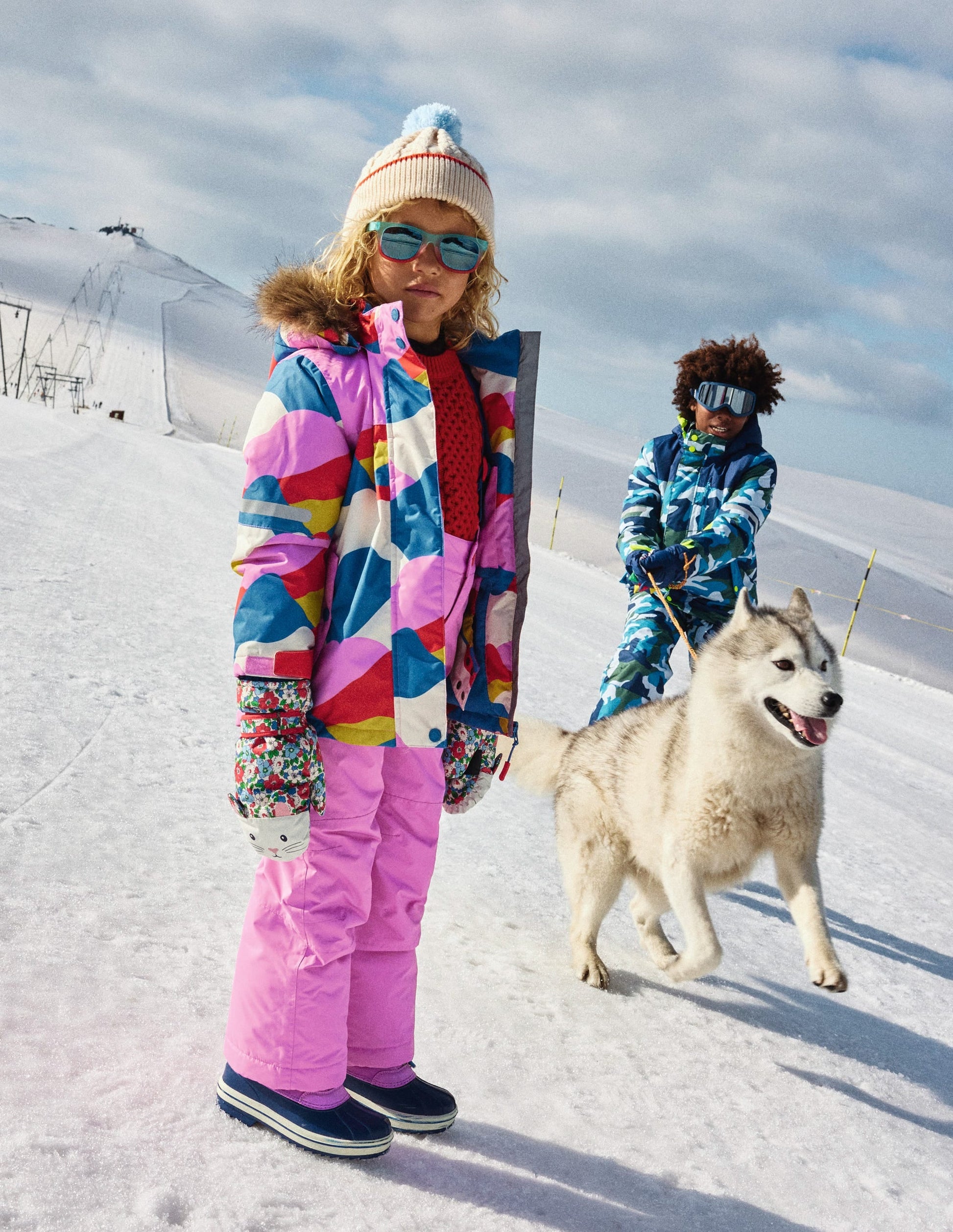 All-Weather Waterproof Coat-Cosmos Pink Ski Camo-6