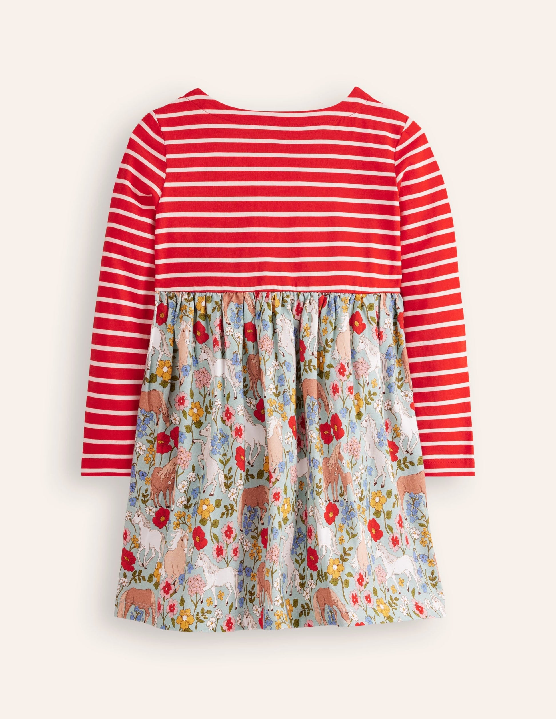 Hotchpotch Jersey Dress-Strawberry Red Pony Floral-2