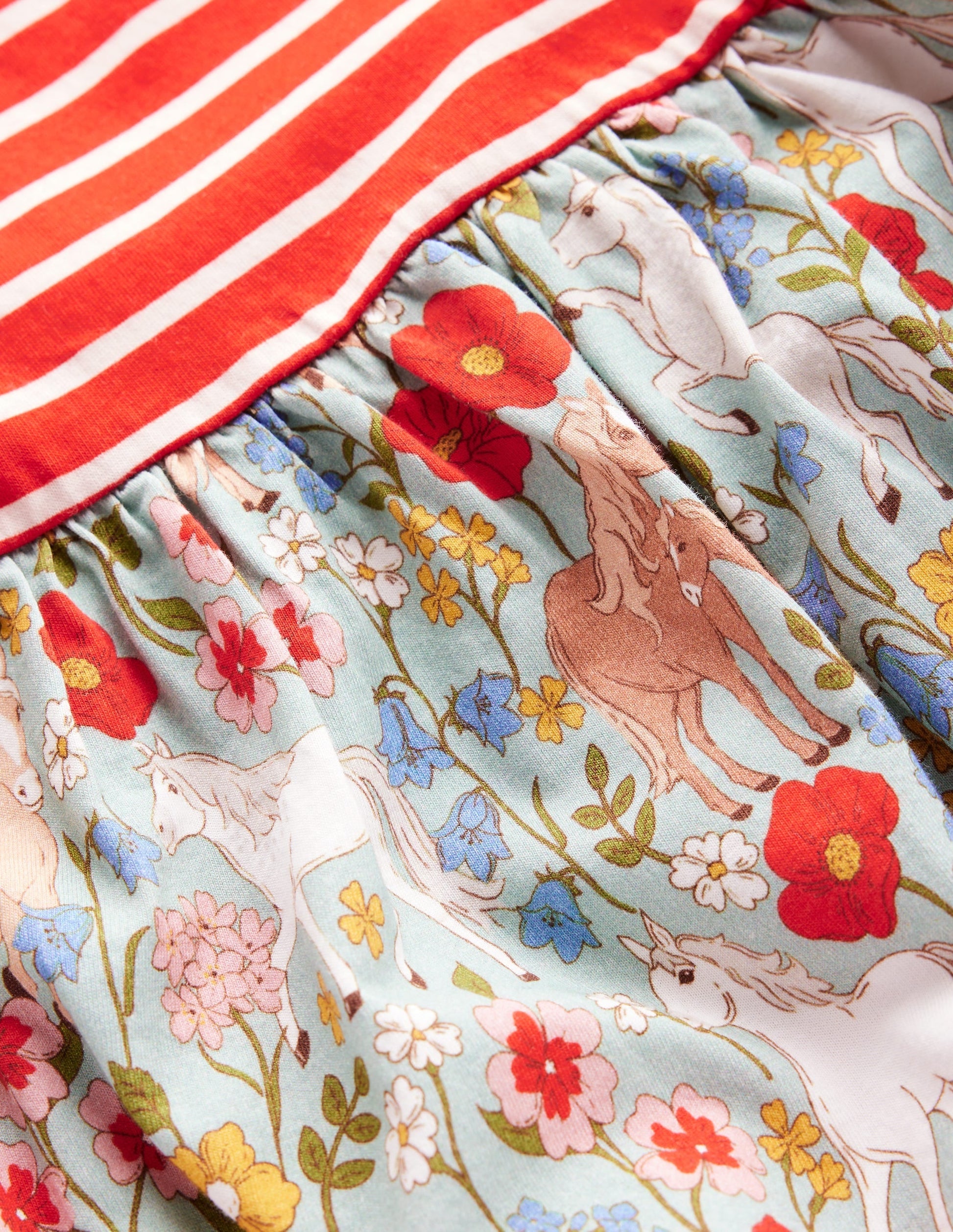 Hotchpotch Jersey Dress-Strawberry Red Pony Floral-3