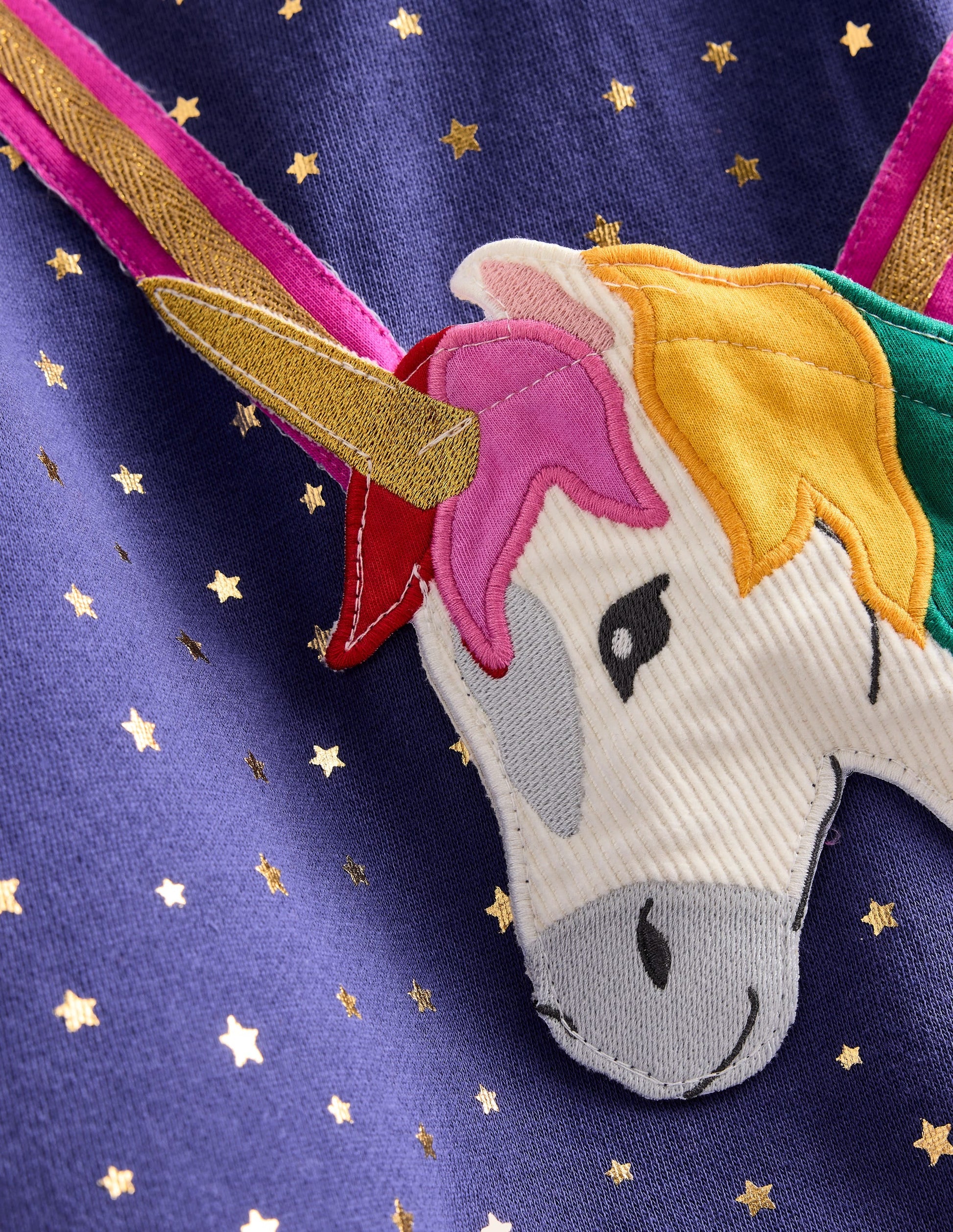 Appliqué Bag Tunic-Starboard Blue Unicorn-3
