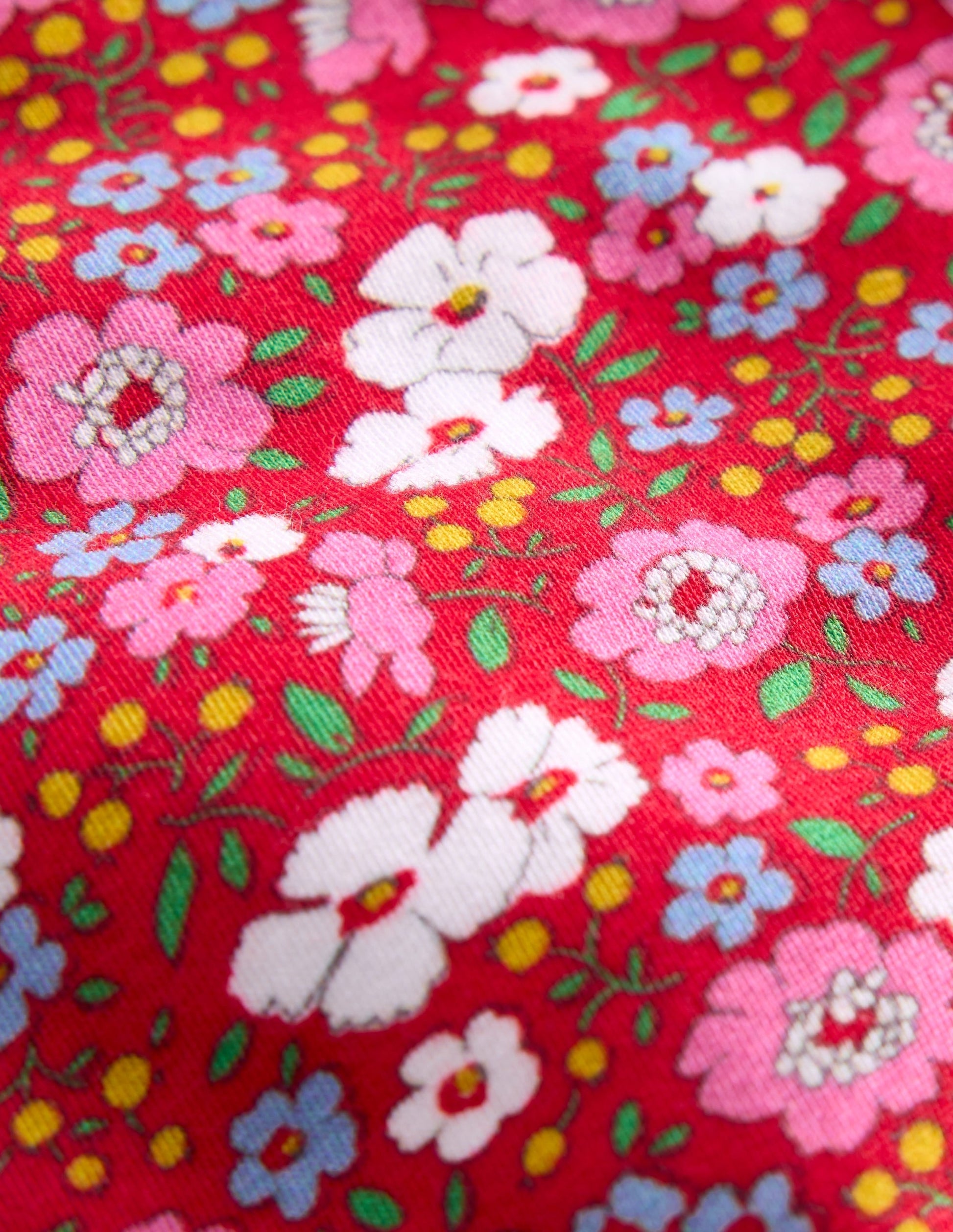 Fun Leggings-Brilliant Red Festive Flower-3