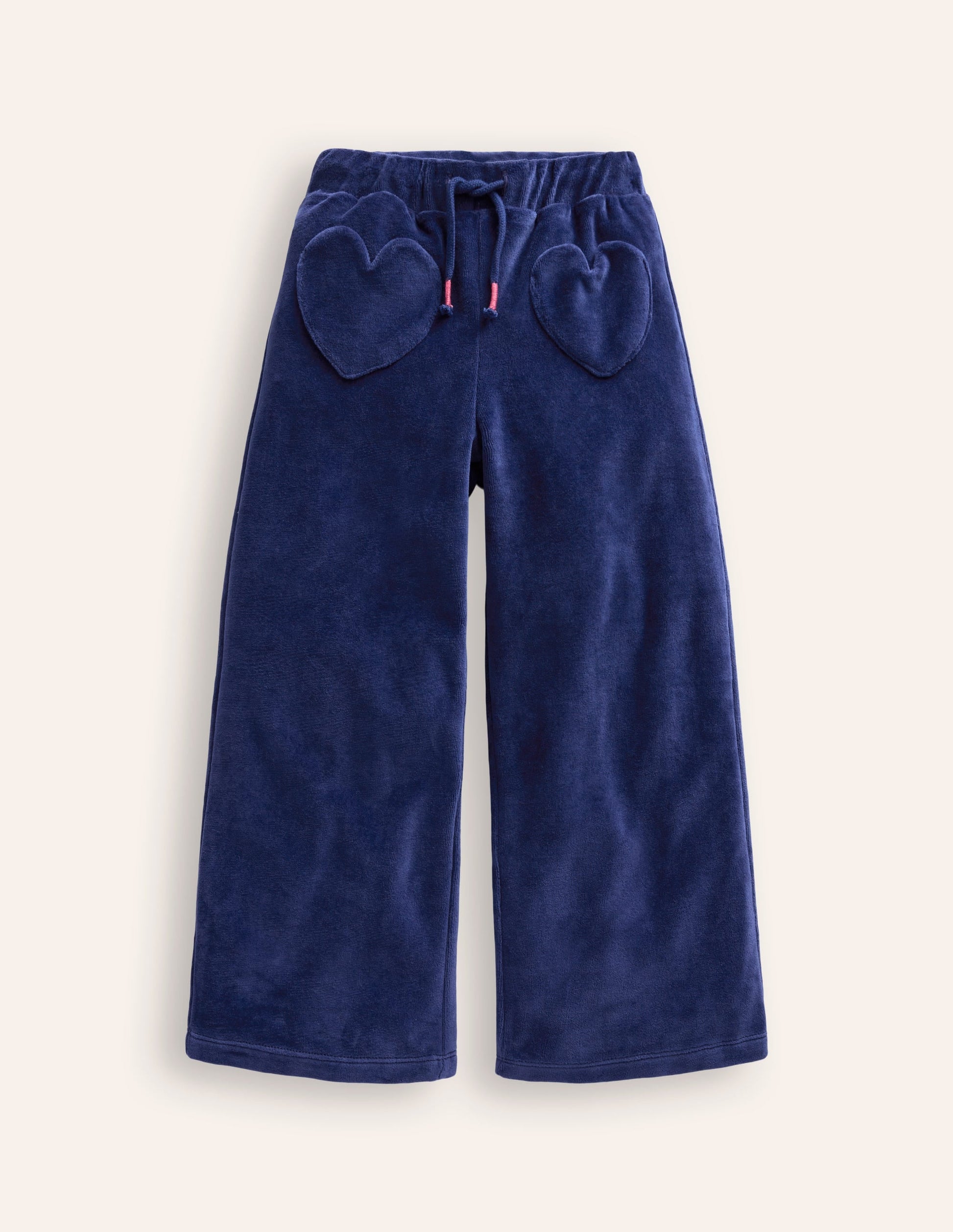 Heart Pocket Velour Jogger-Starboard Blue-1